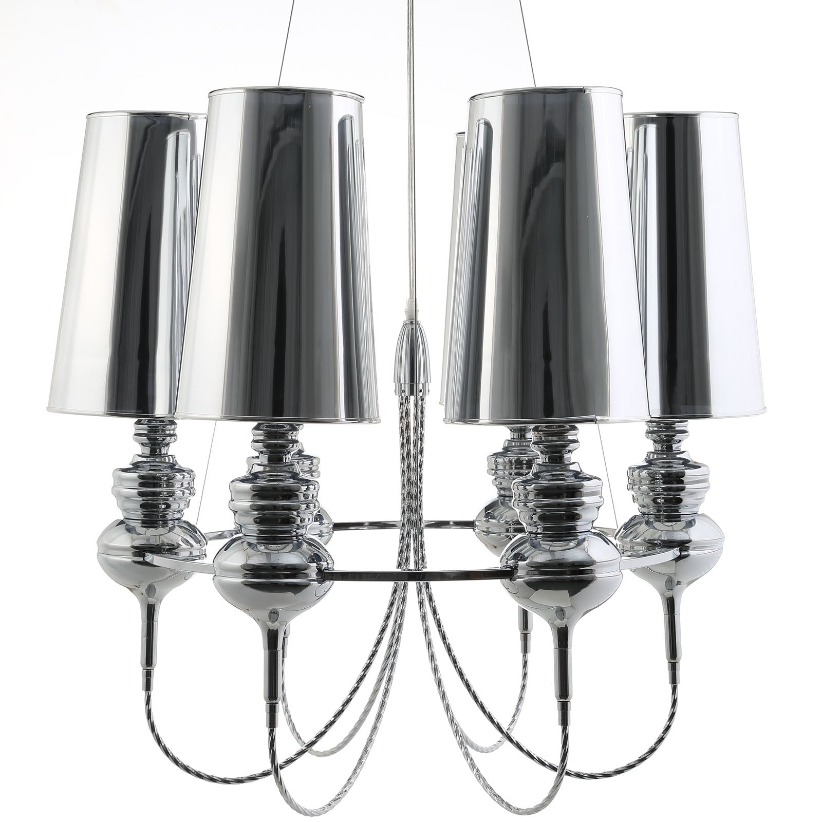 Tapestry Stainless Steel Chandelier in Silver