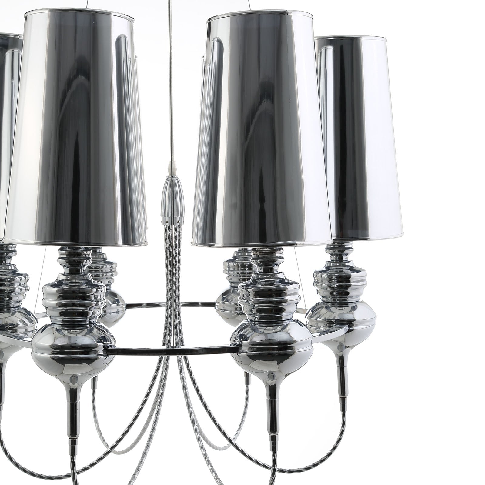 Lustre en acier inoxydable Tapestry en argent