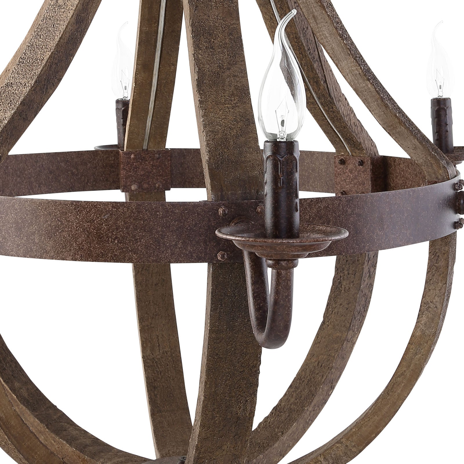 Catapult Chandelier in Antique Brass