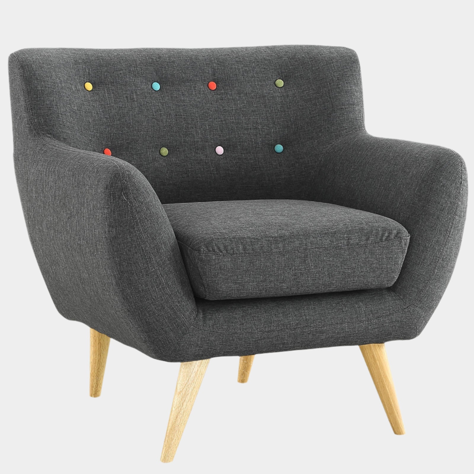 Fauteuil en tissu rembourré Remark