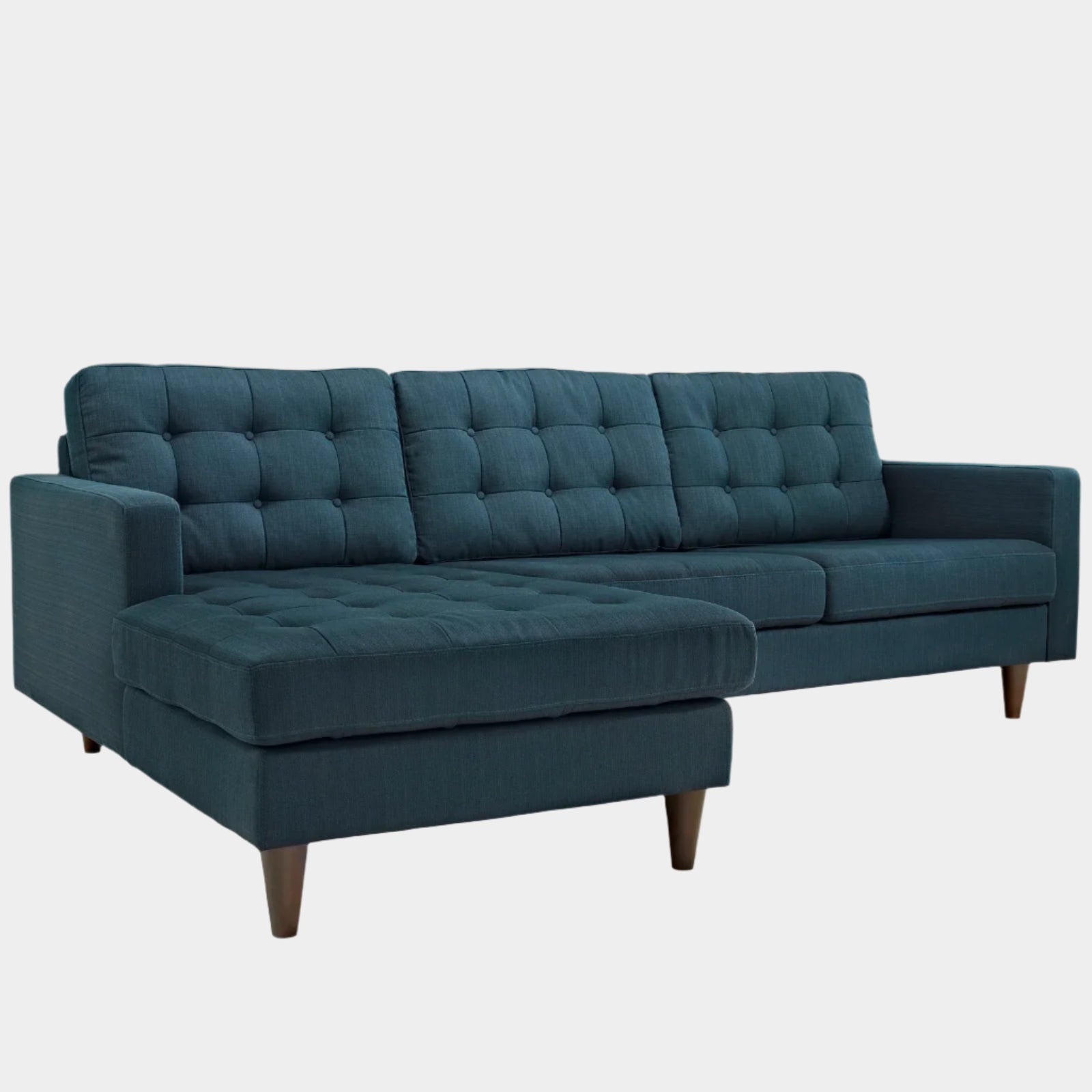 Empress Left-Facing Upholstered Fabric Sectional Sofa