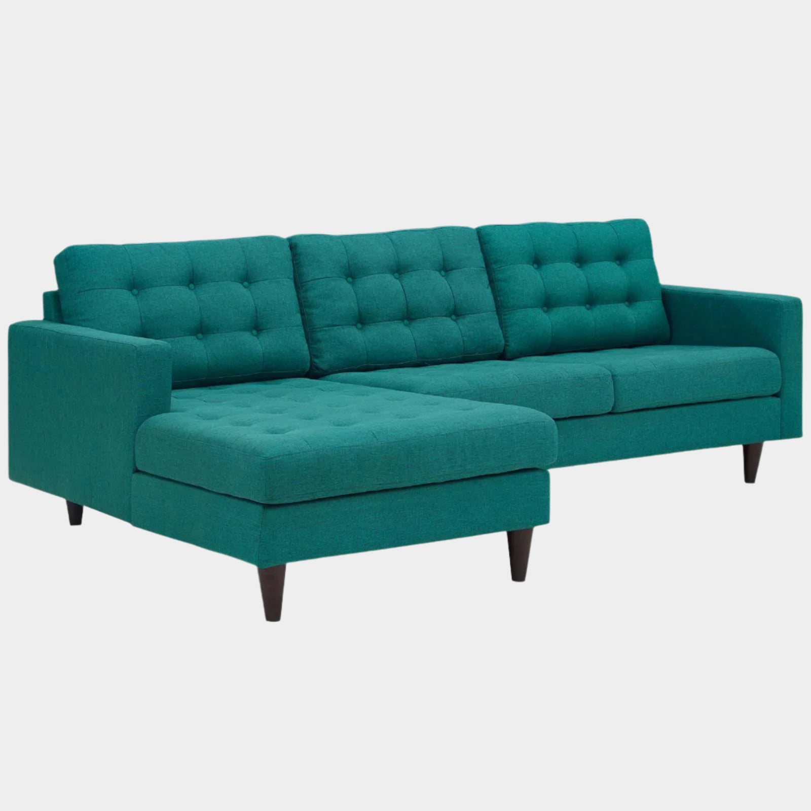 Empress Left-Facing Upholstered Fabric Sectional Sofa