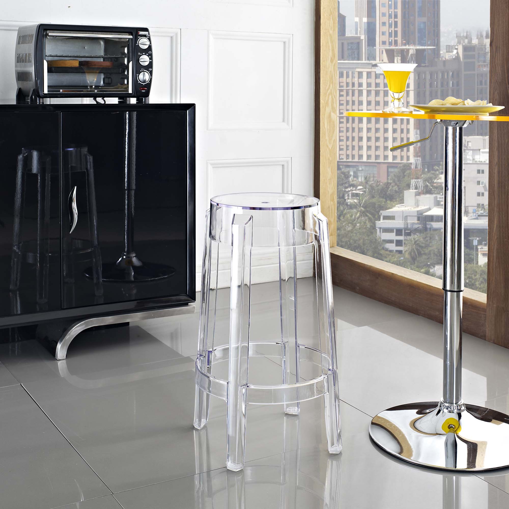 Casper Backless Counter Stool in Clear