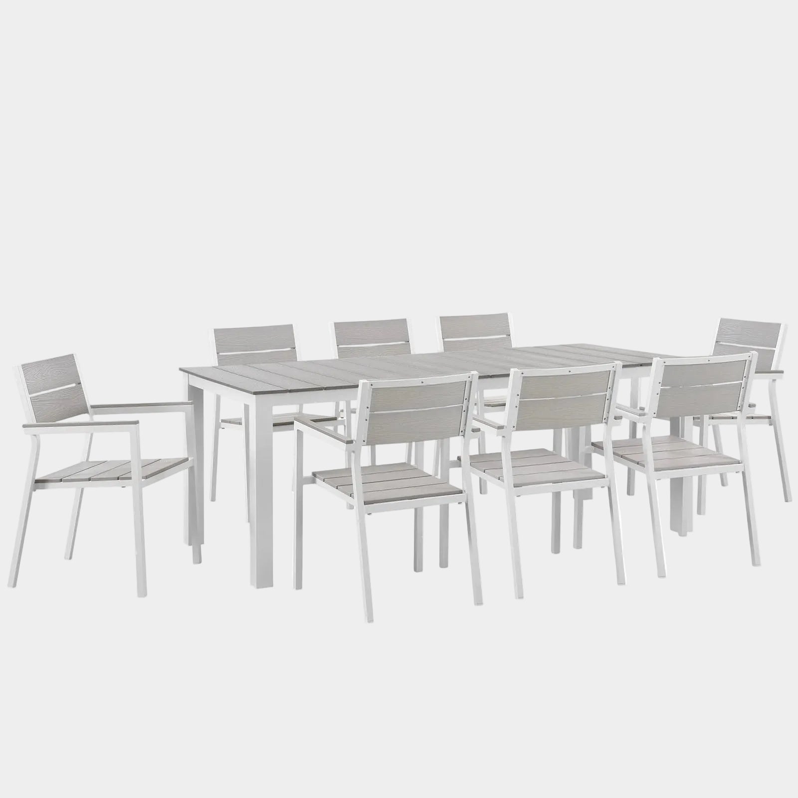 Maine 9 Piece Outdoor Patio Dining Set