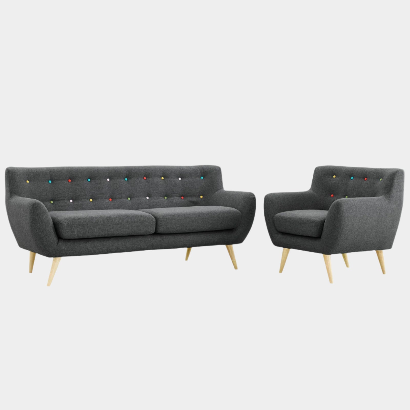 Chaise sans accoudoirs rembourrée en duvet Commix