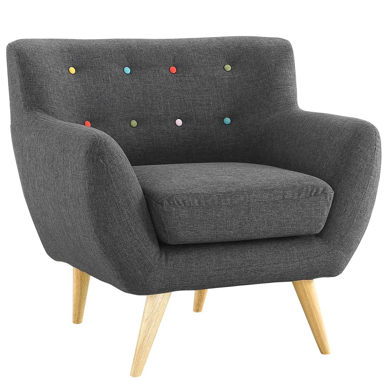 Chaise sans accoudoirs rembourrée en duvet Commix
