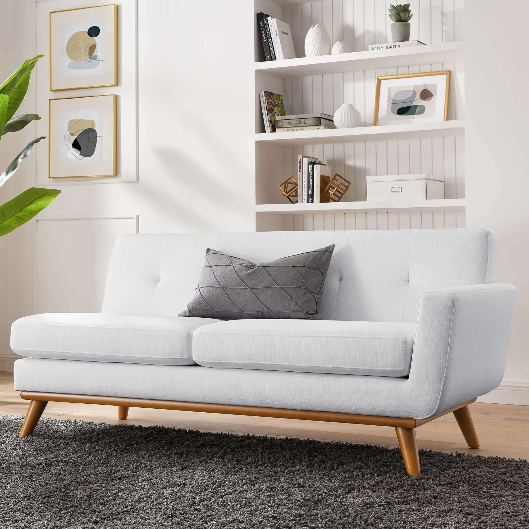 Chaise sans accoudoirs rembourrée en duvet Commix