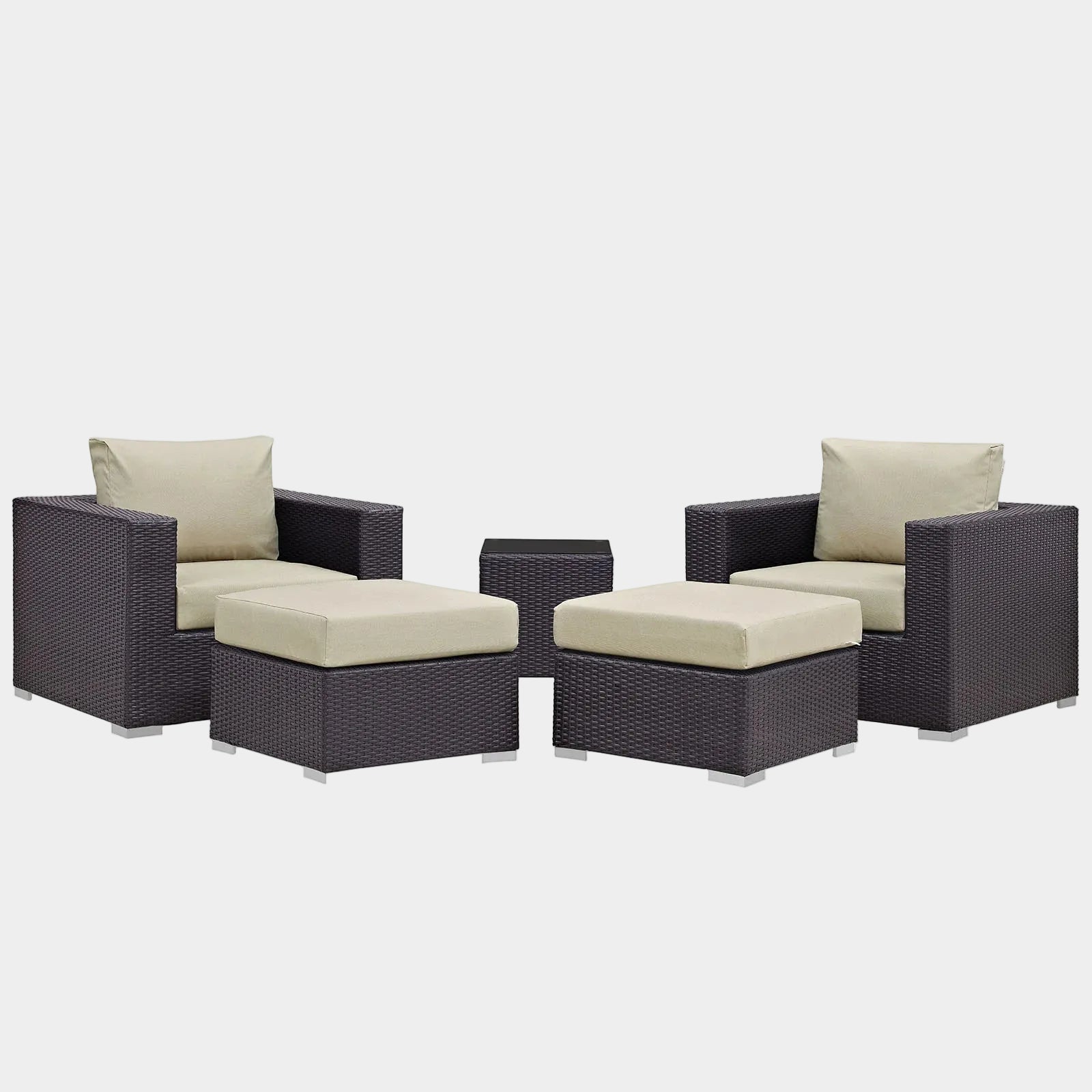 Convene 5 Piece Outdoor Patio Sectional Set