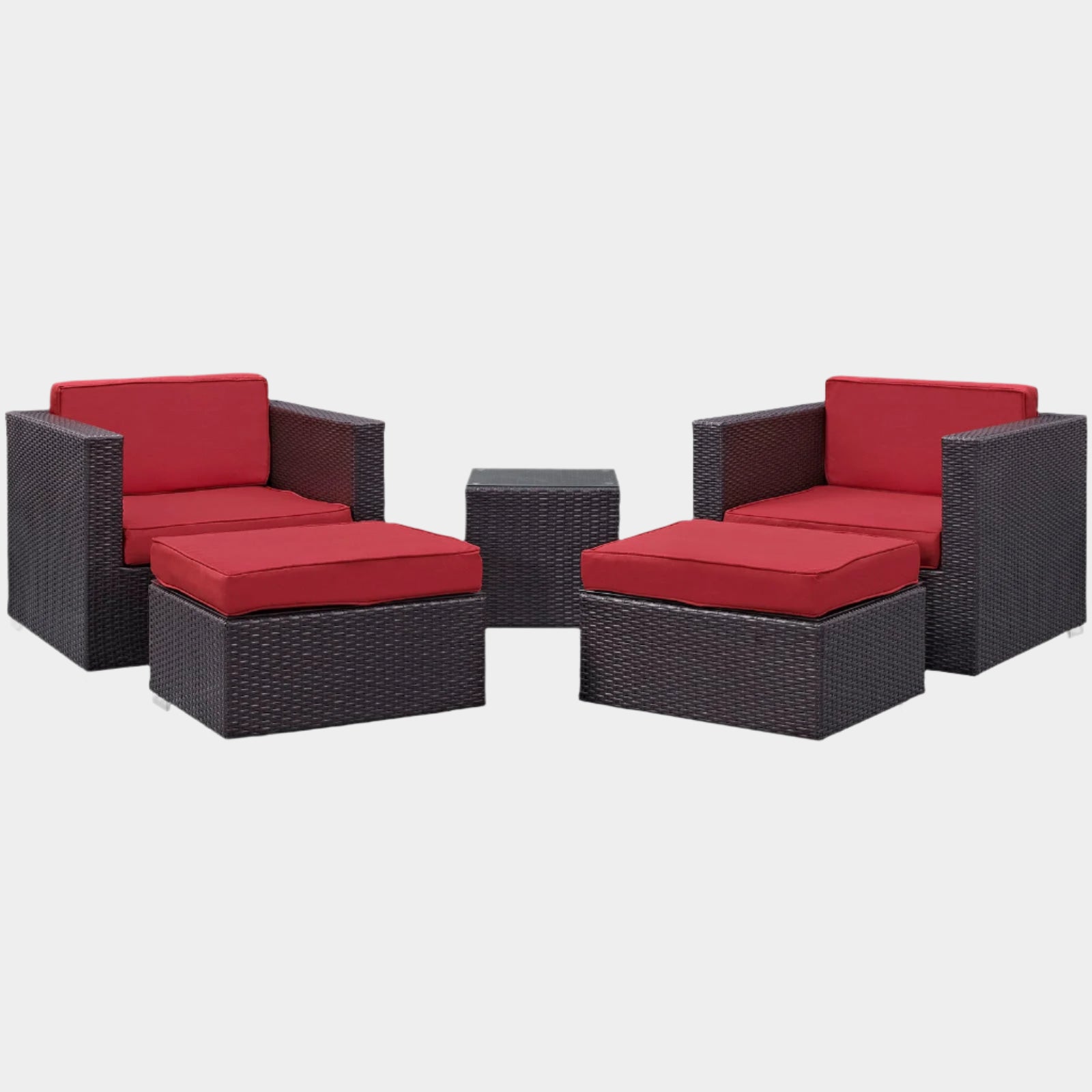 Convene 5 Piece Outdoor Patio Sectional Set