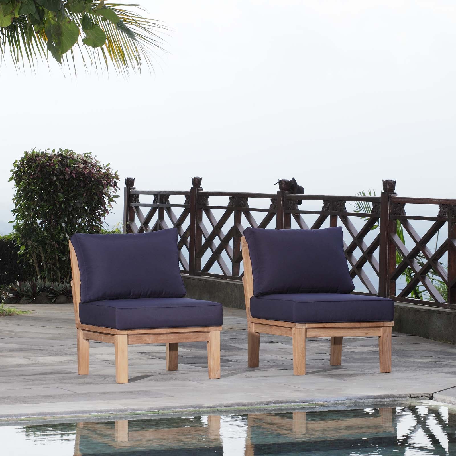 Marina 2 Piece Outdoor Patio Teak Set