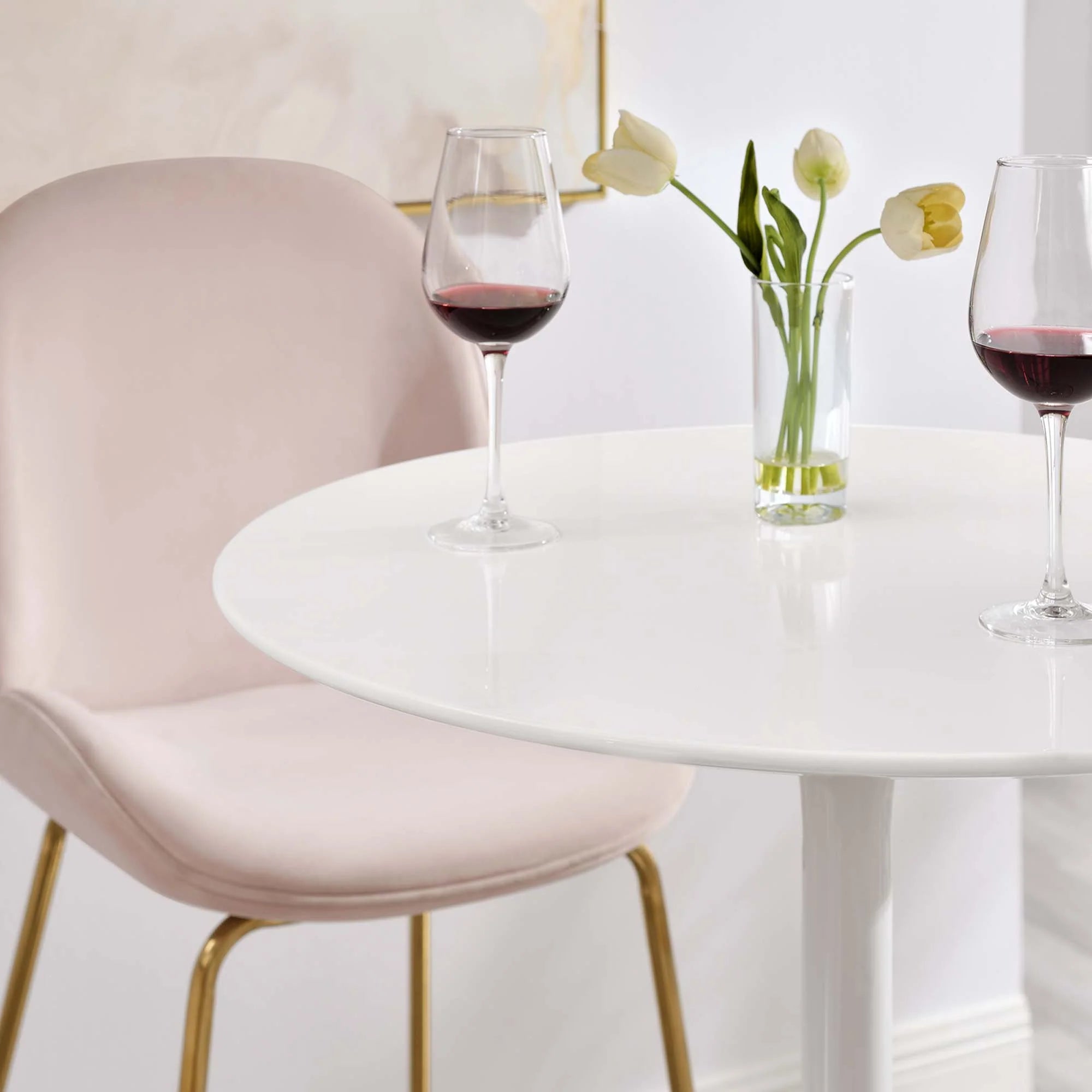 Lippa Round Wood Bar Table