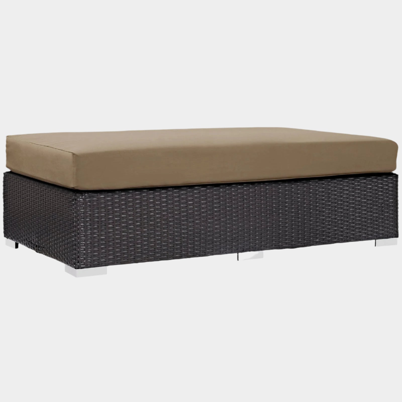 Convene Outdoor Patio Fabric Rectangle Ottoman