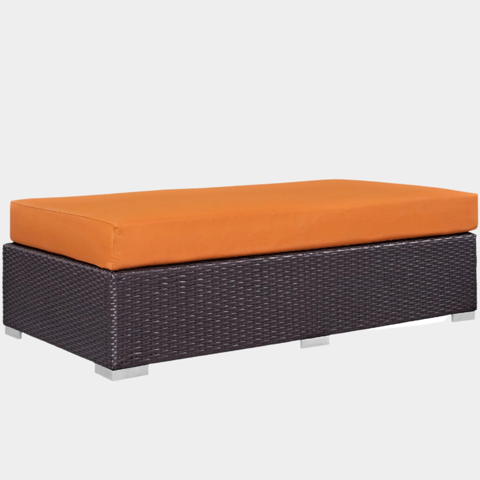 Convene Outdoor Patio Fabric Rectangle Ottoman