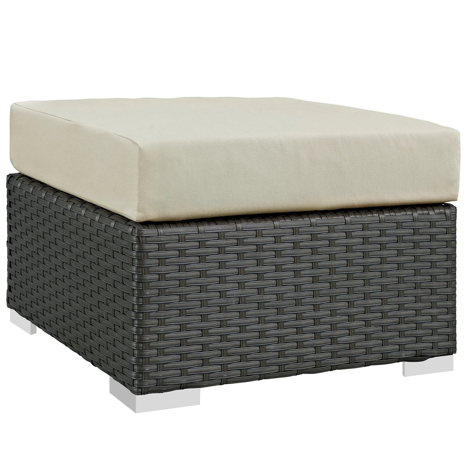 Sojourn 5 Piece Outdoor Patio Sunbrella® Sectional Set in Canvas Antique Beige