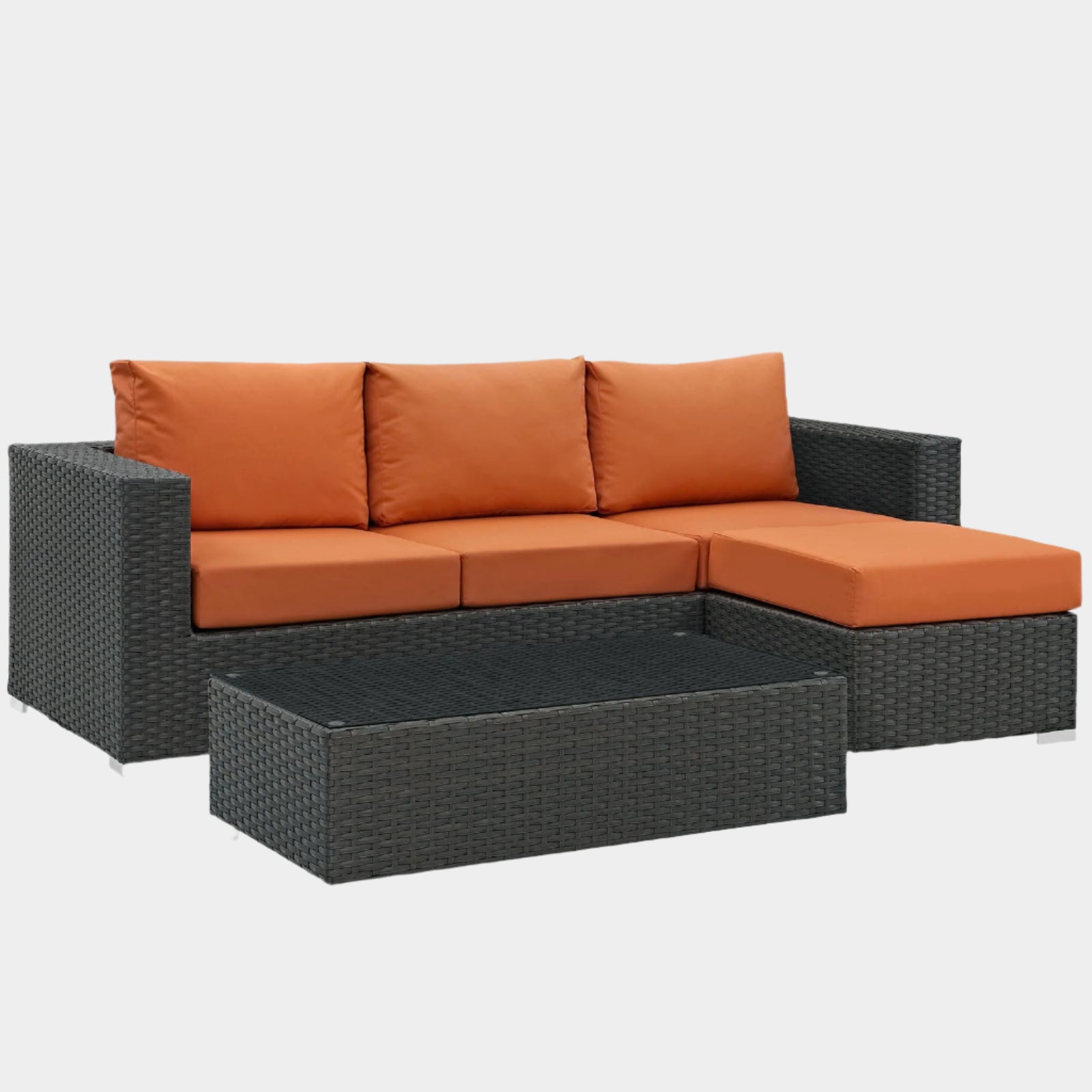 Sojourn 3 Piece Outdoor Patio Sunbrella® Sectional Set