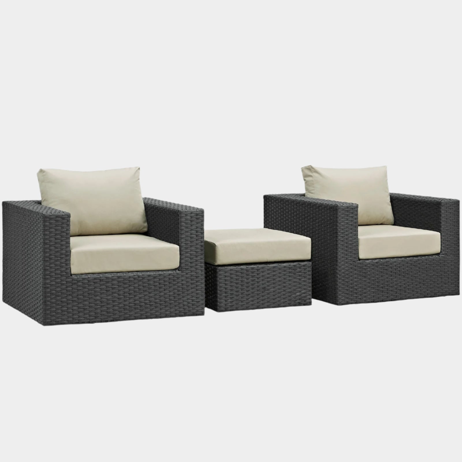 Sojourn 3 Piece Outdoor Patio Sunbrella® Sectional Set