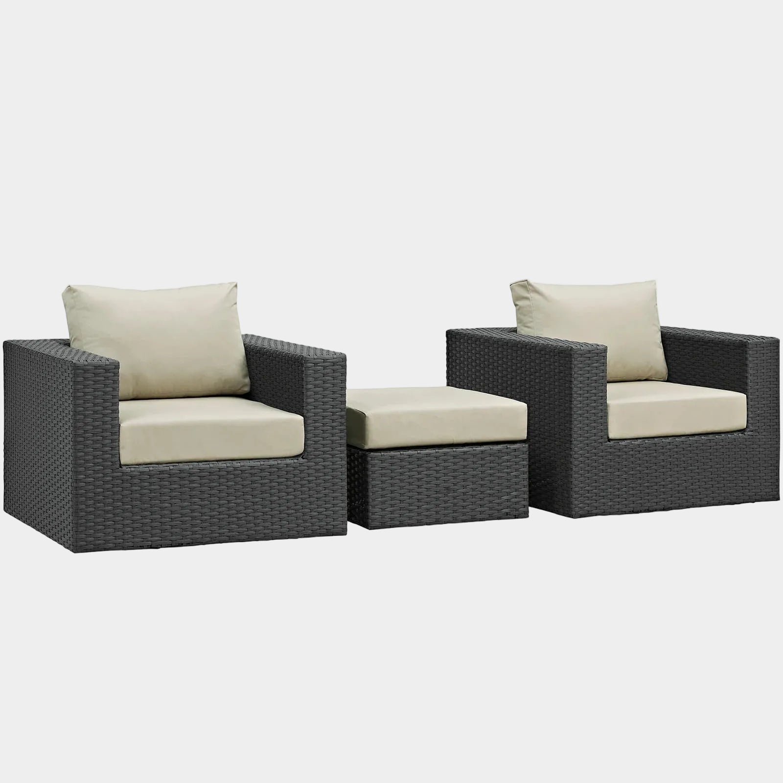 Sojourn 3 Piece Outdoor Patio Sunbrella® Sectional Set