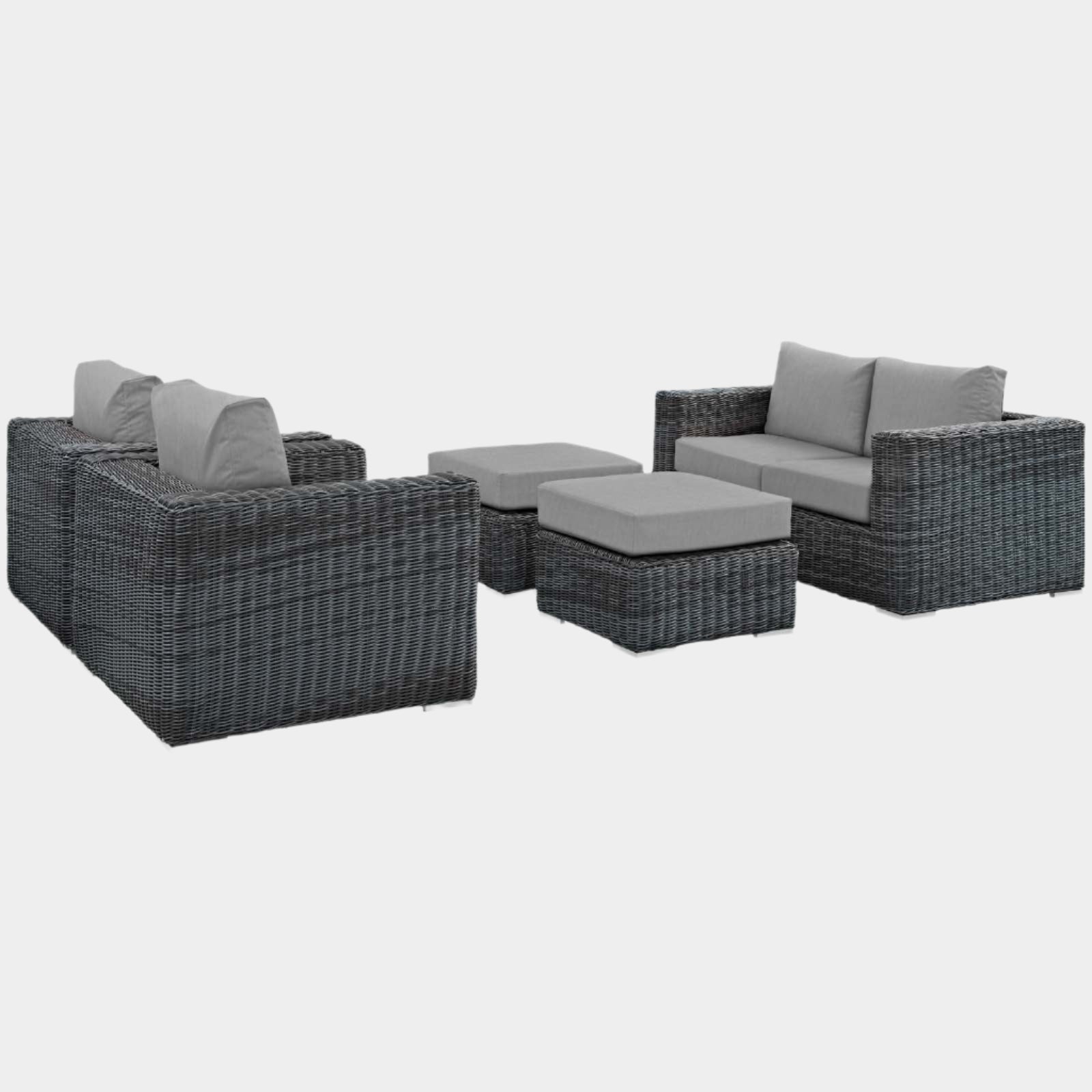 Summon 5 Piece Outdoor Patio Sunbrella® Sectional Set