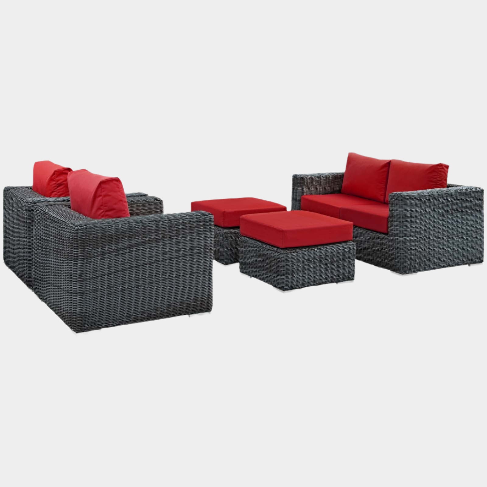 Summon 5 Piece Outdoor Patio Sunbrella® Sectional Set