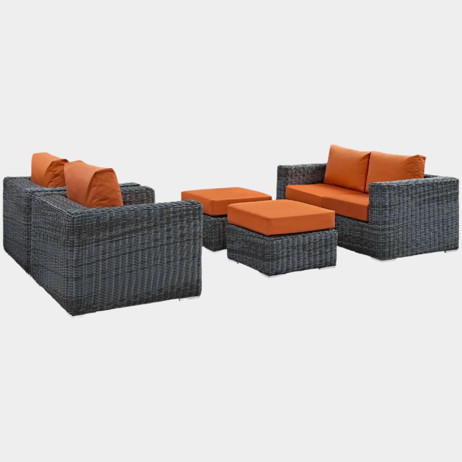 Summon 5 Piece Outdoor Patio Sunbrella® Sectional Set