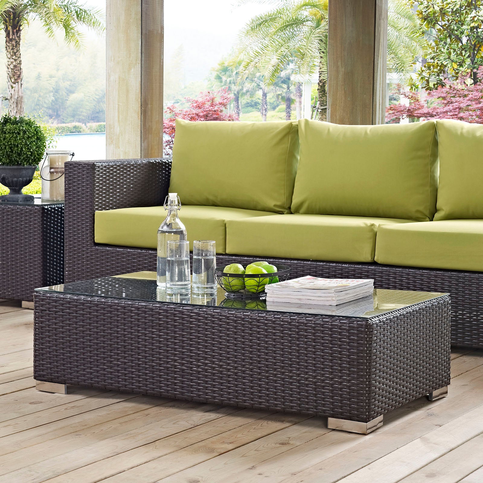 Convene Outdoor Patio Coffee Table in Espresso