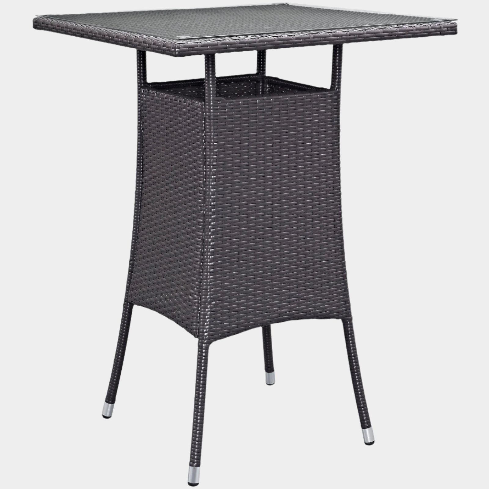 Convene Small Outdoor Patio Bar Table in Espresso