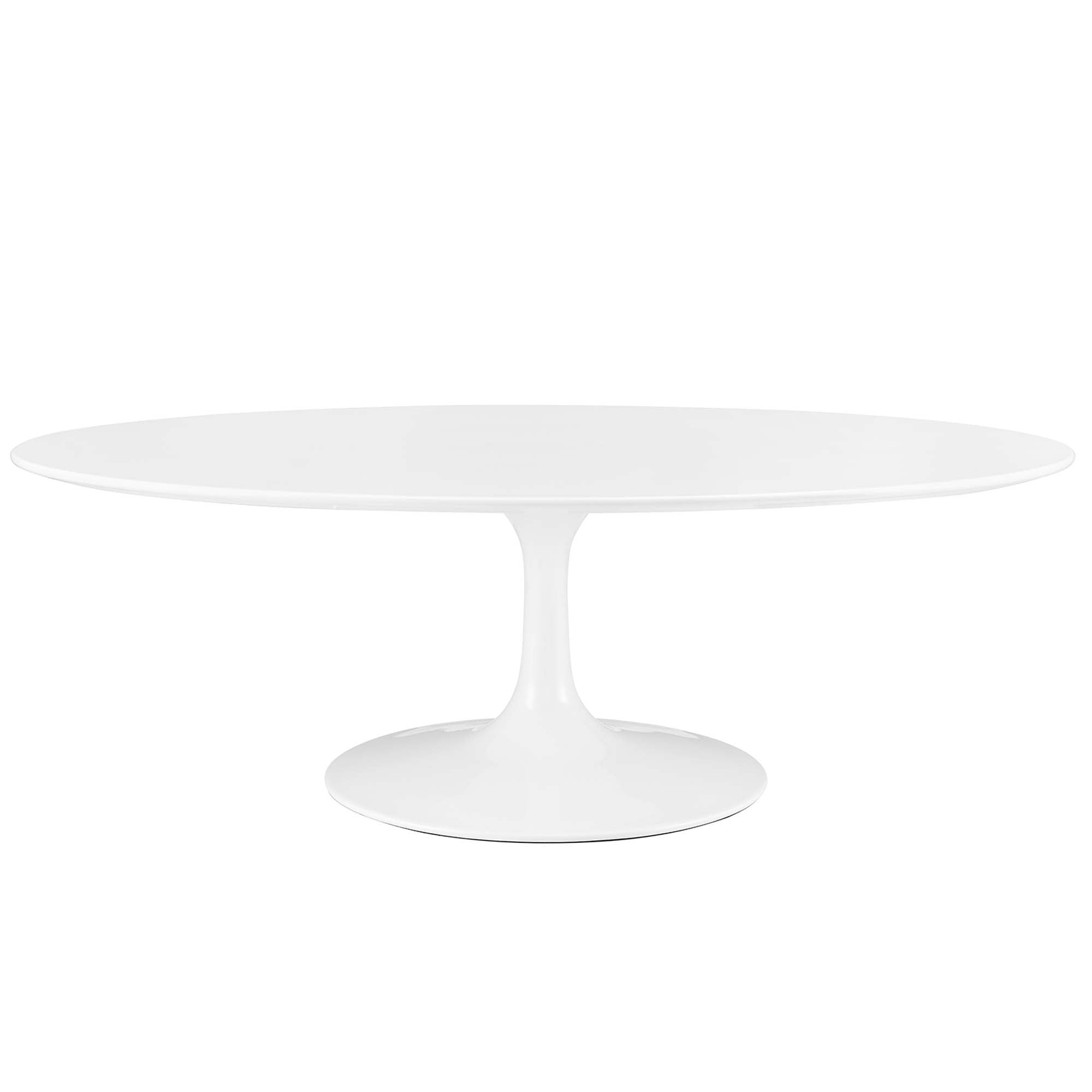 Oval-Shaped Wood Coffee Table