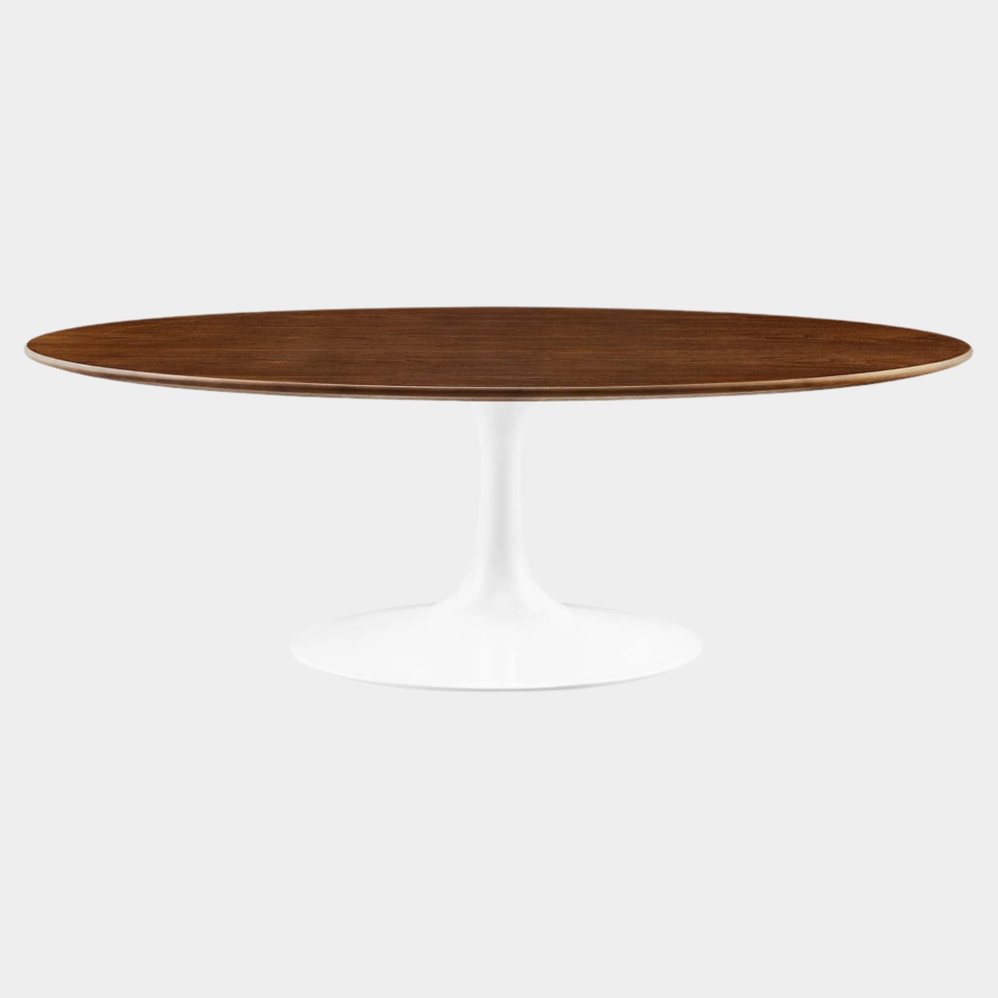 Oval-Shaped Wood Coffee Table