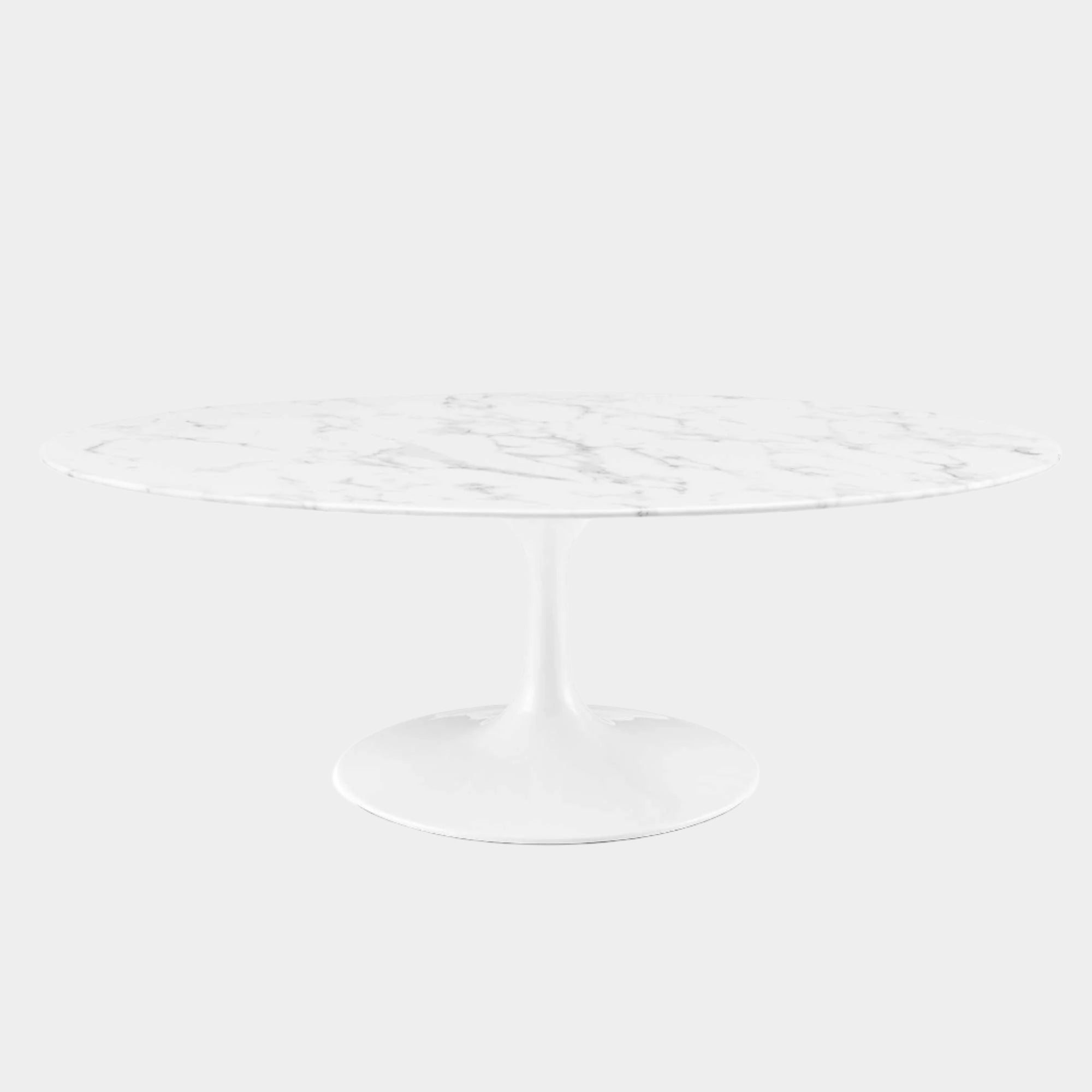 Oval Faux Marble Coffee Table