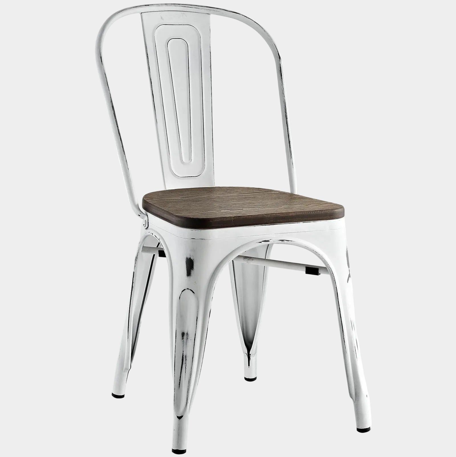 Promenade Bamboo Side Chair in White