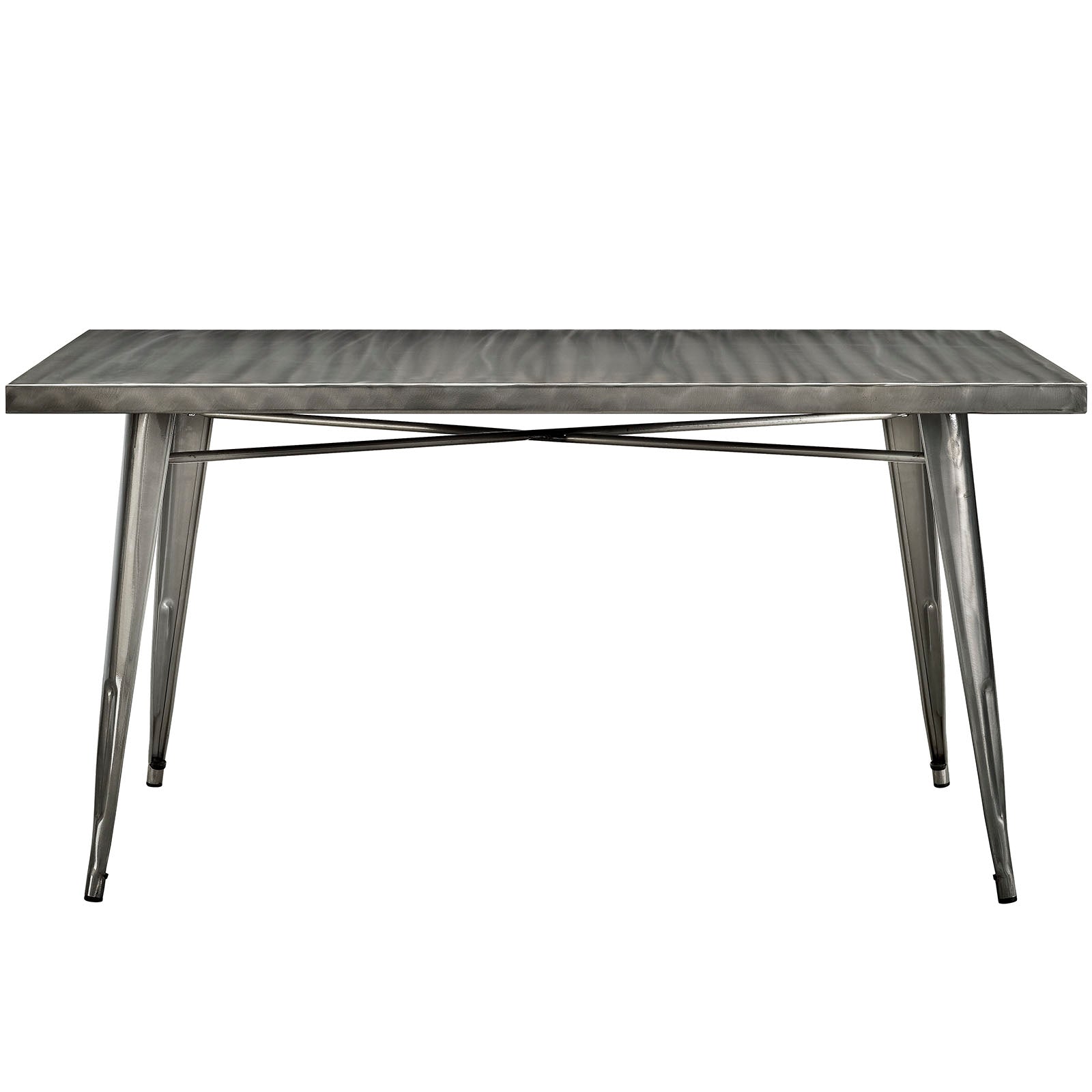 Alacrity Rectangle Metal Dining Table in Gunmetal