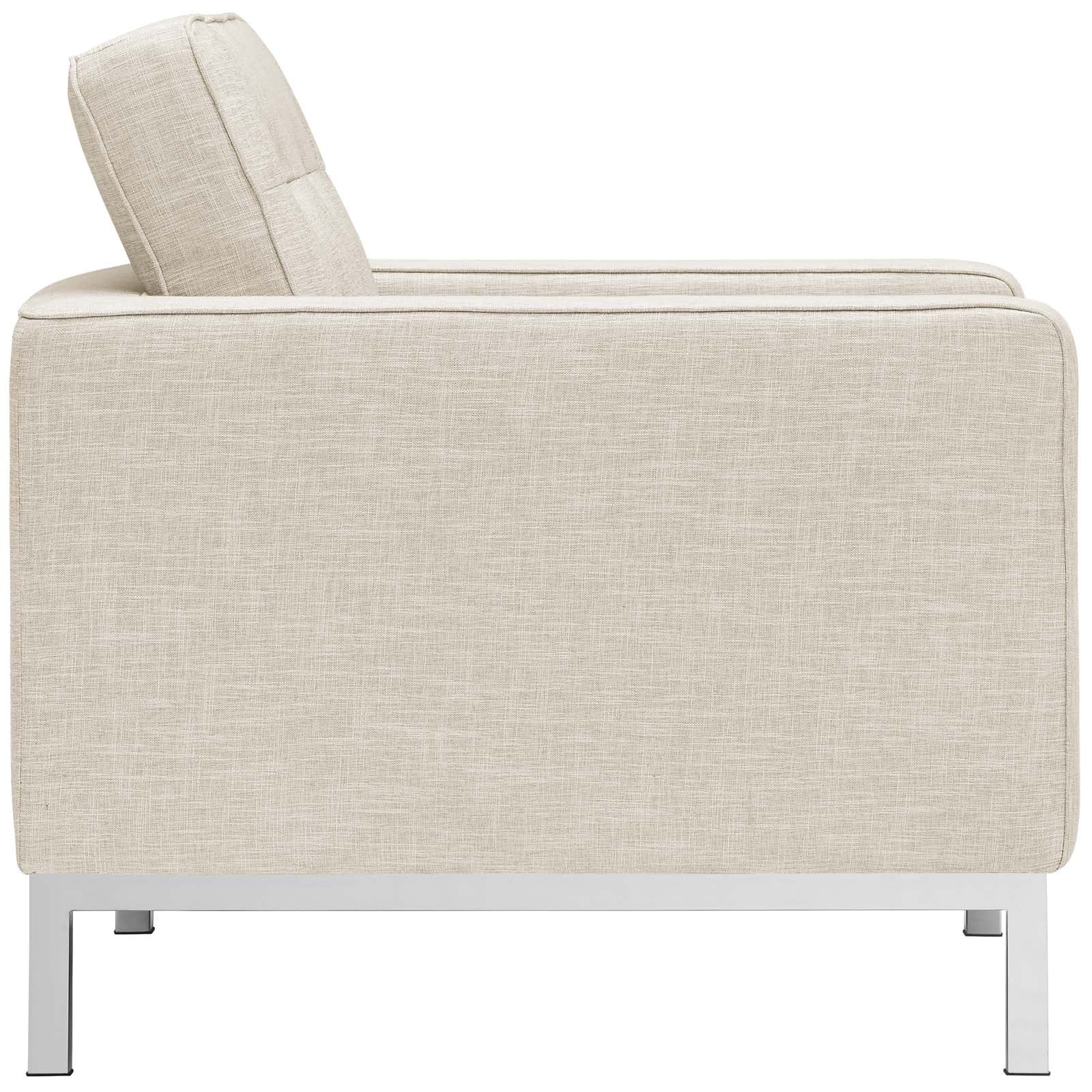 Fauteuil en tissu rembourré Loft 