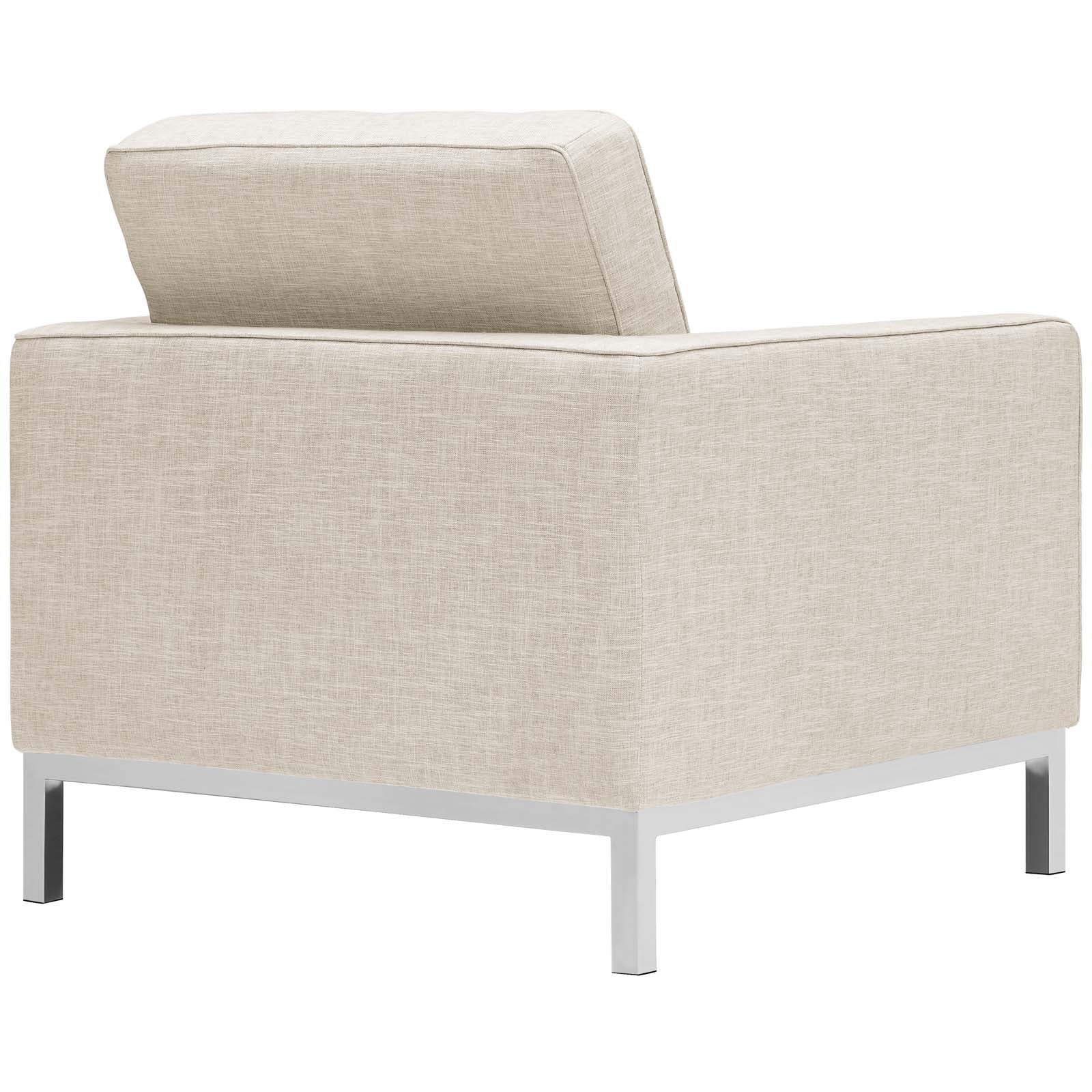 Fauteuil en tissu rembourré Loft 