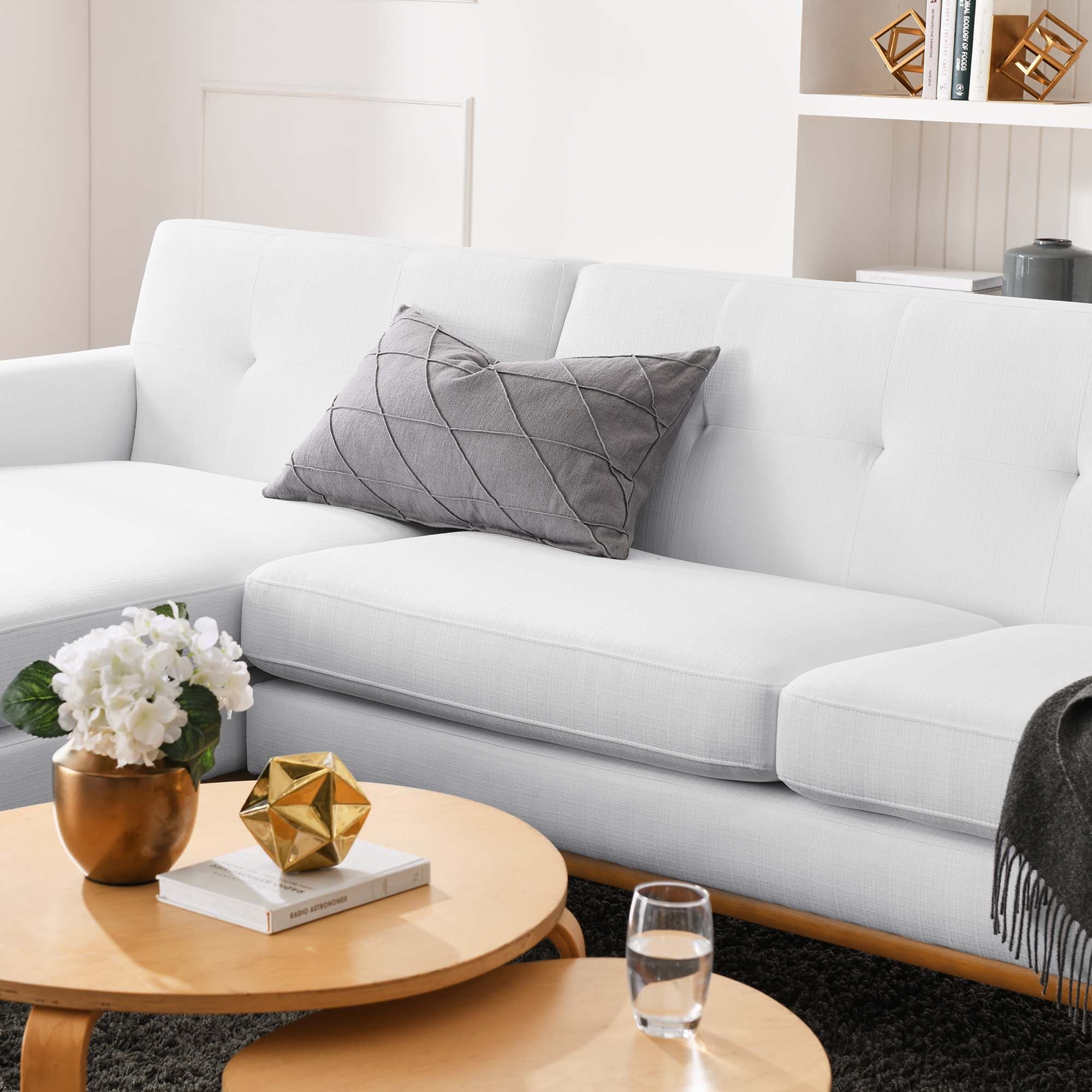 Engage Left-Facing Upholstered Fabric Sectional Sofa