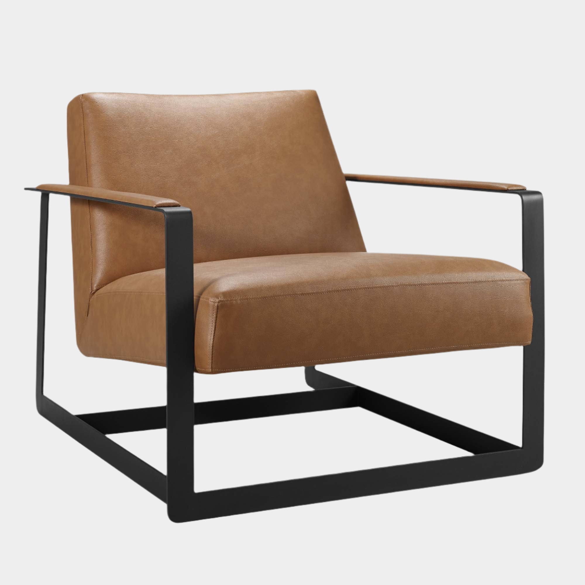 Seg Vegan Leather Accent Chair