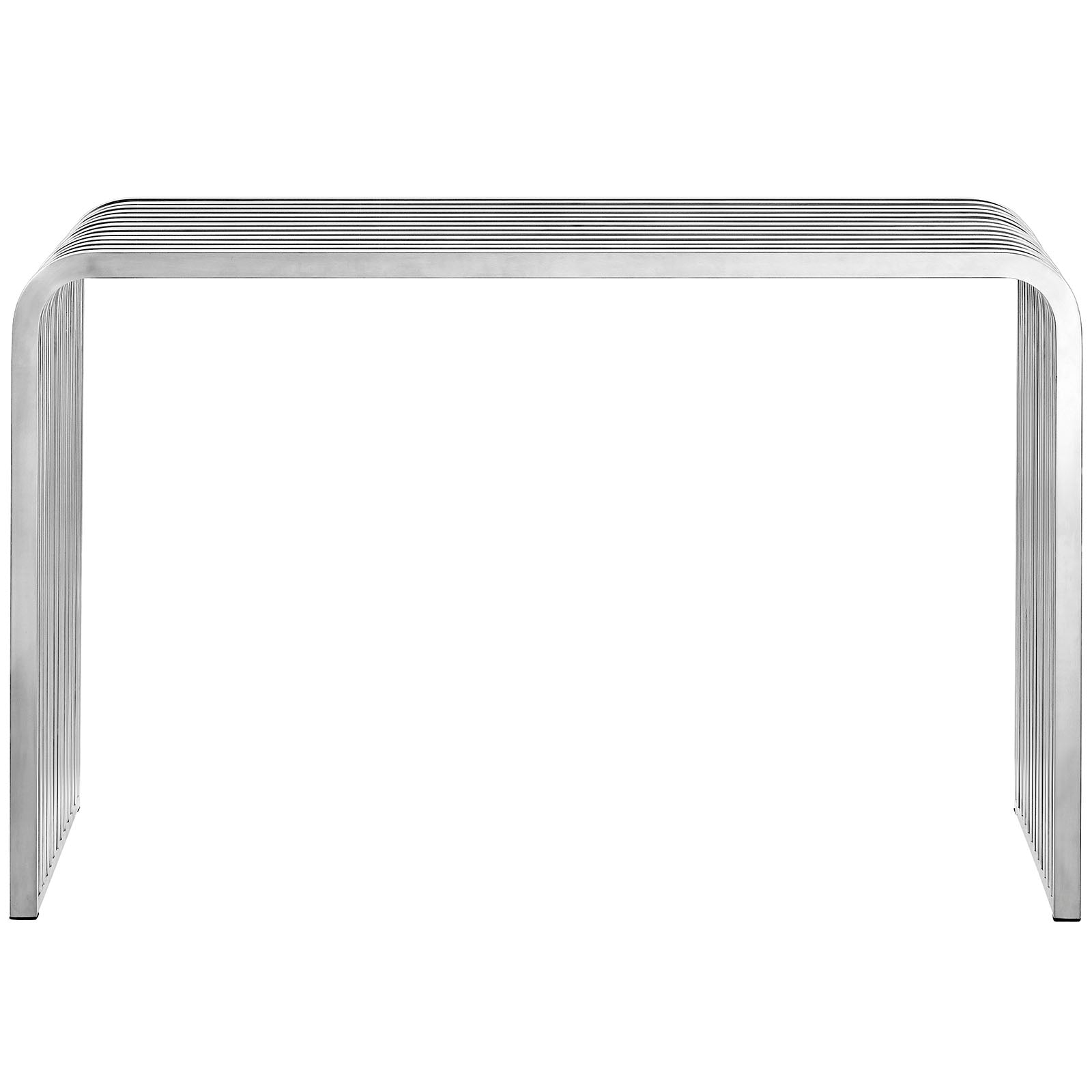 Pipe Stainless Steel Console Table in Silver