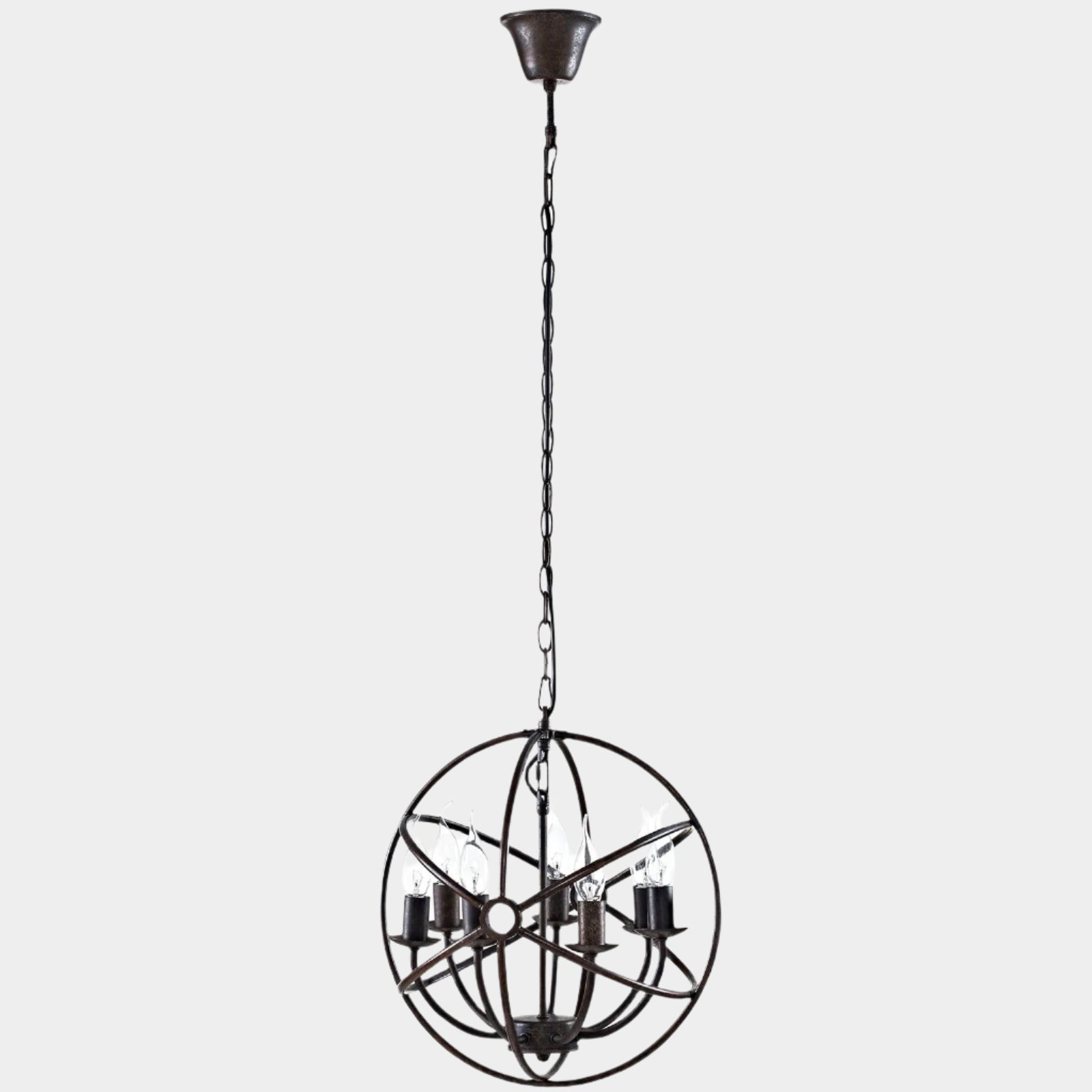 Atom Chandelier in Brown