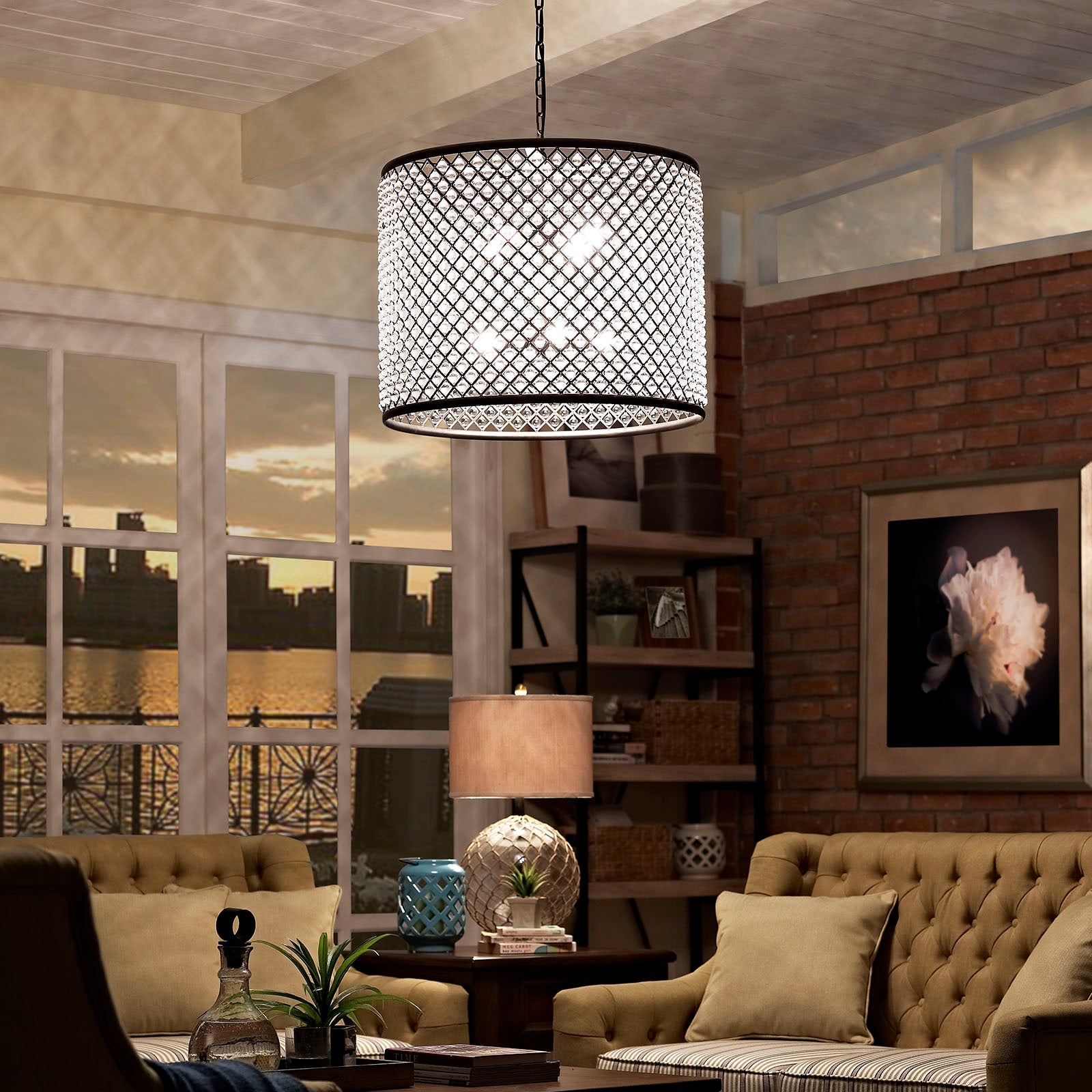 Prosperity Chandelier in Brown