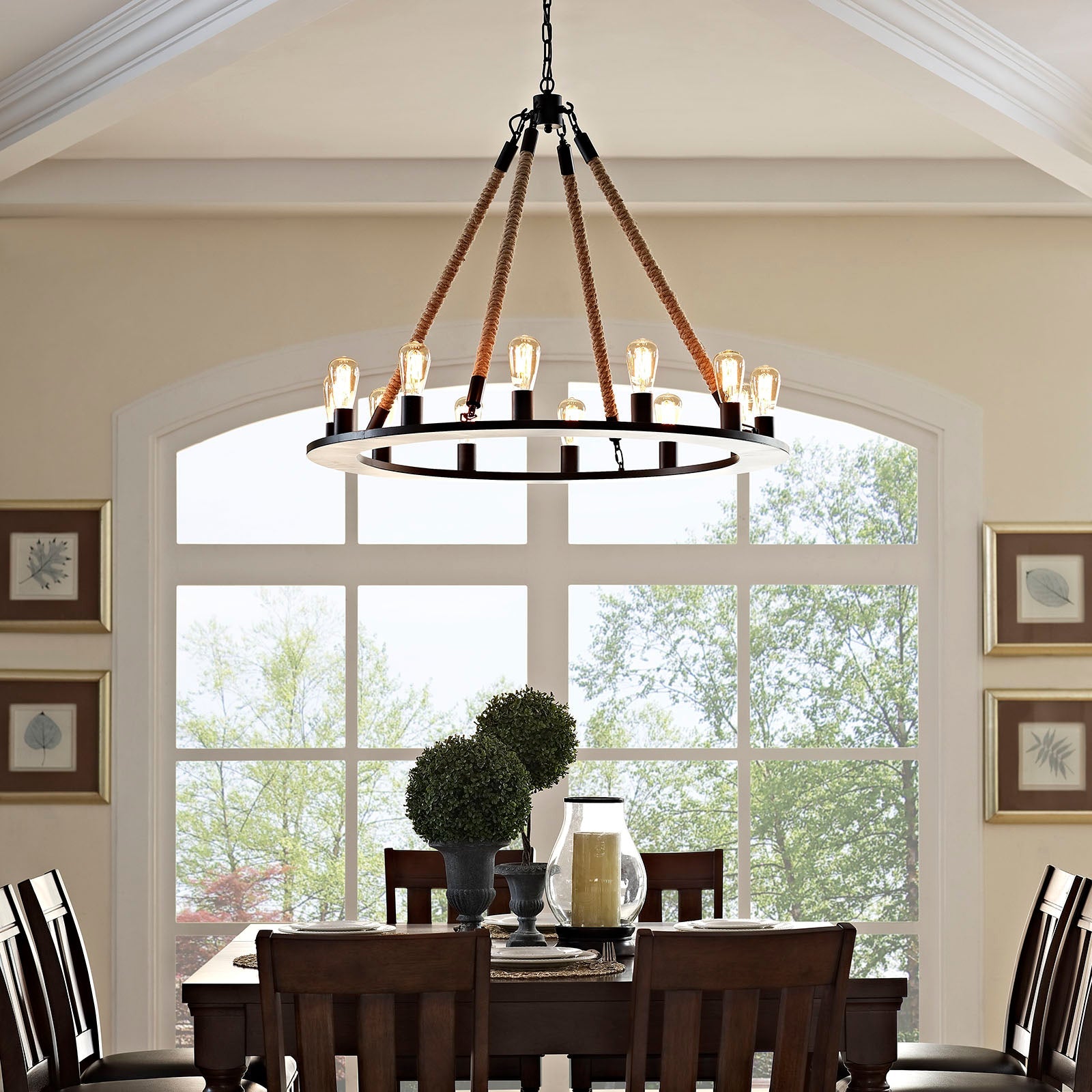 Encircle Chandelier in Brown