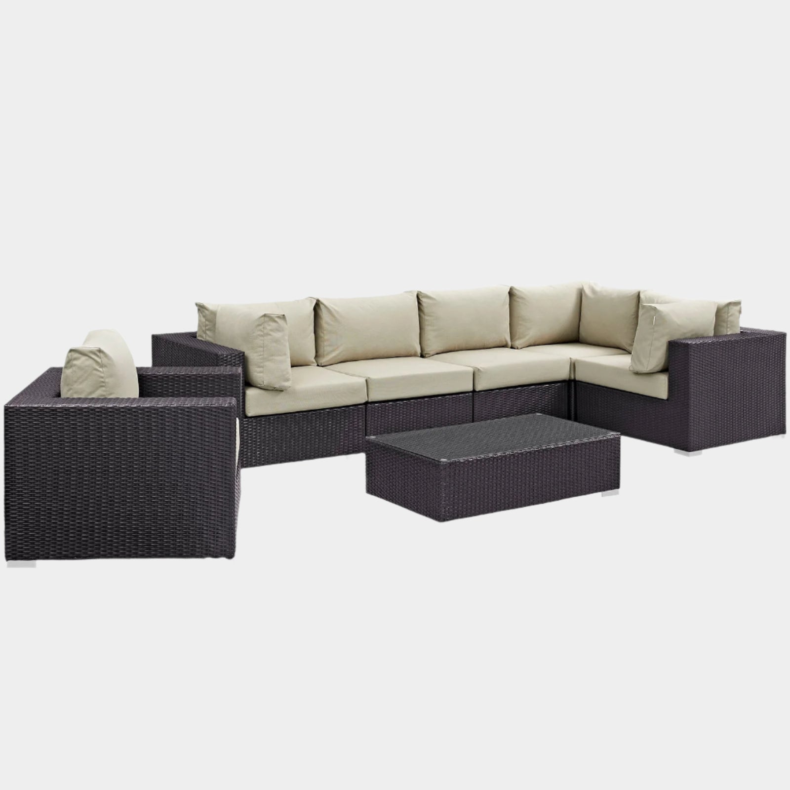 Convene 7 Piece Outdoor Patio Sectional Set