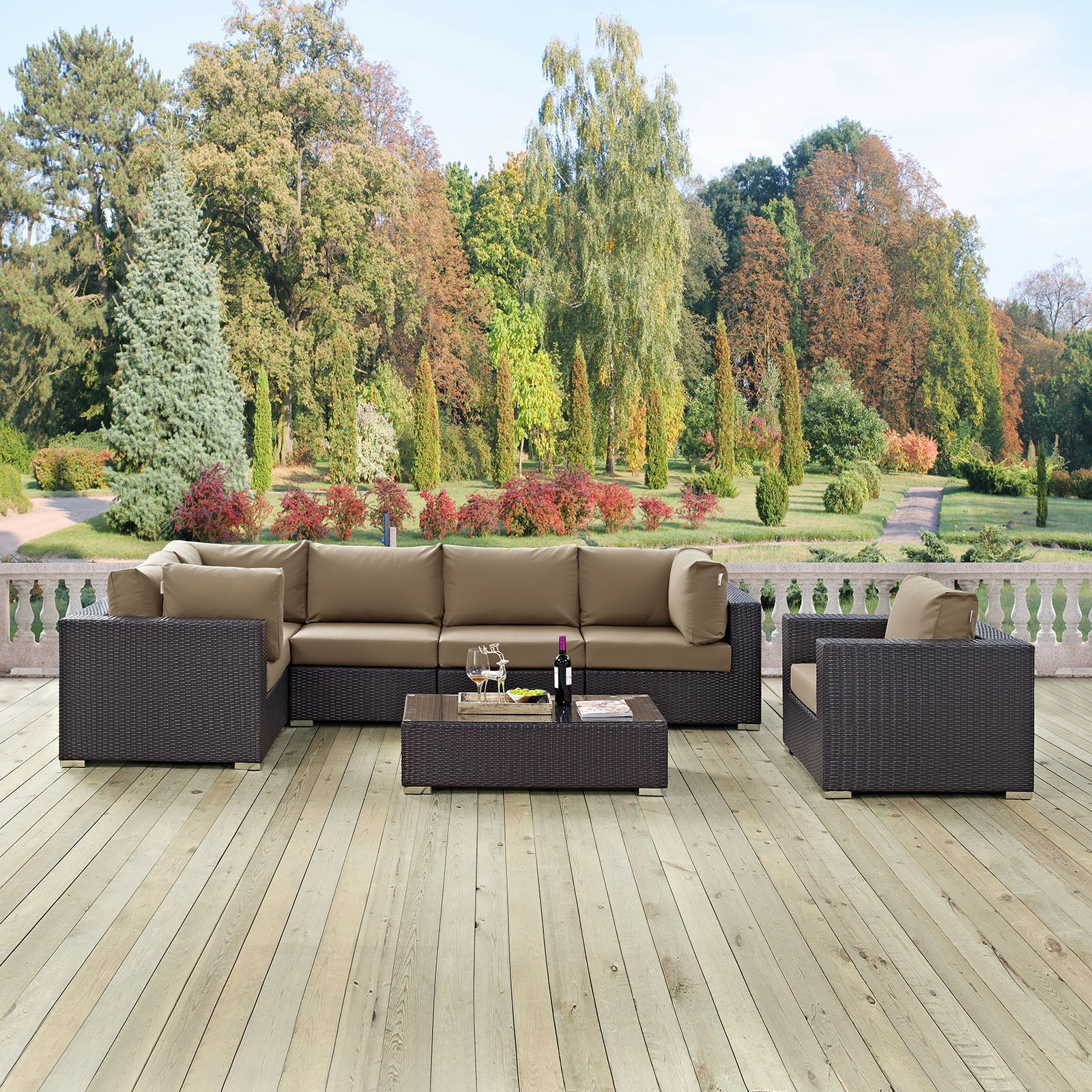 Convene 7 Piece Outdoor Patio Sectional Set