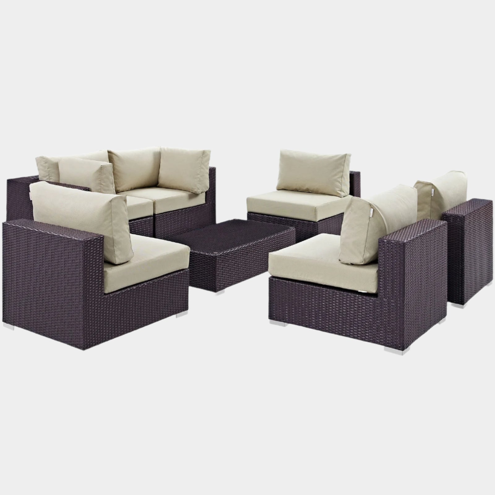 Convene 7 Piece Outdoor Patio Sectional Set