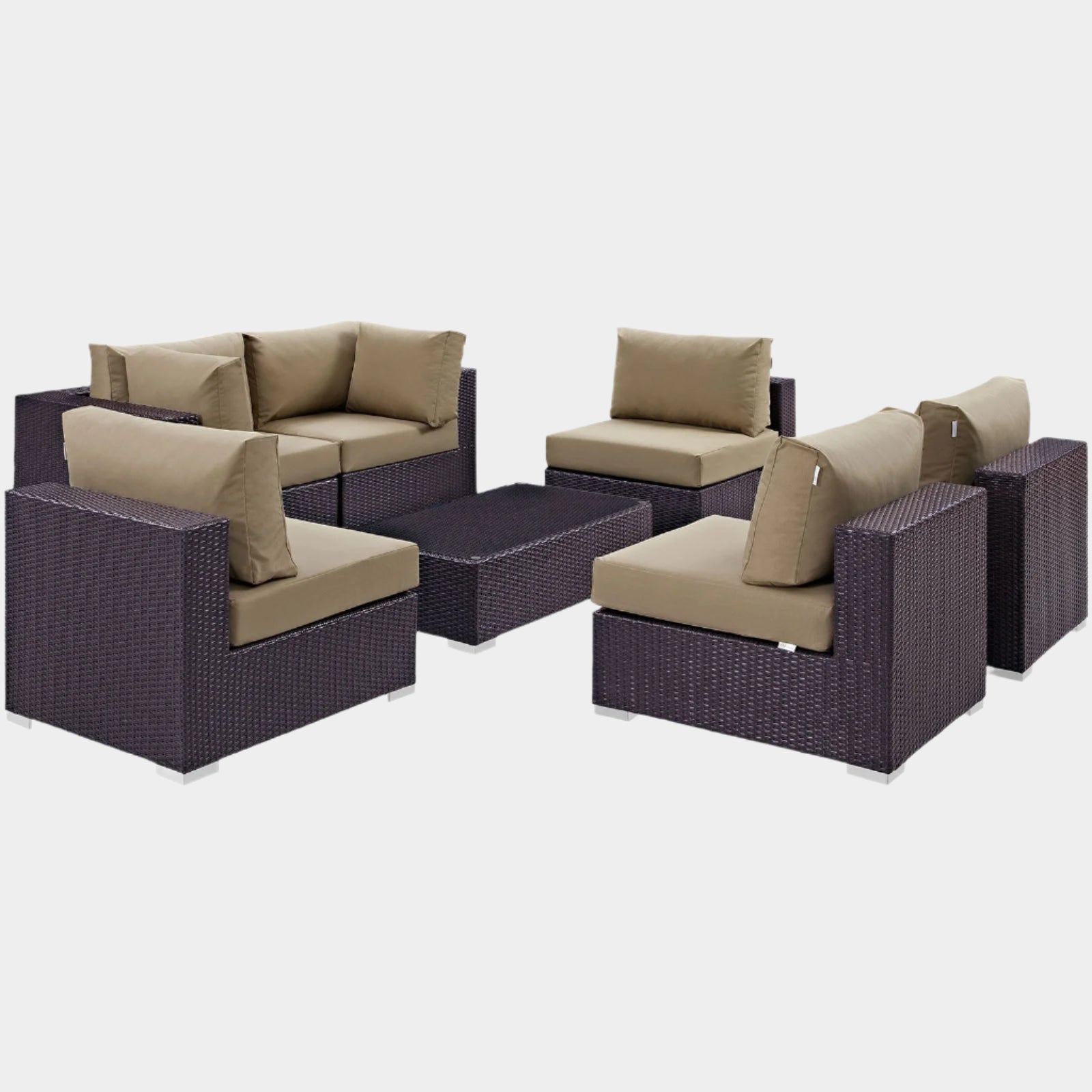 Convene 7 Piece Outdoor Patio Sectional Set