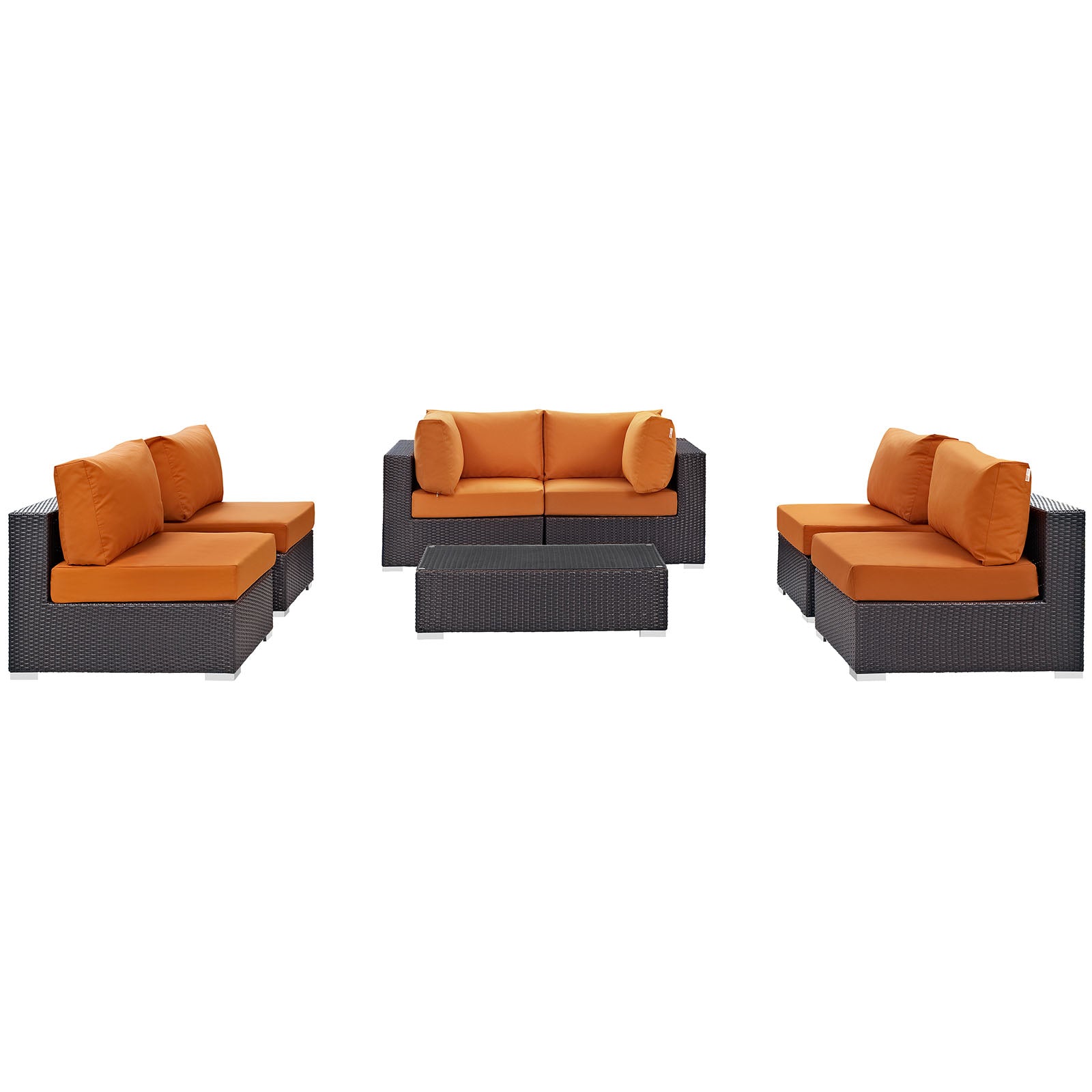 Convene 7 Piece Outdoor Patio Sectional Set