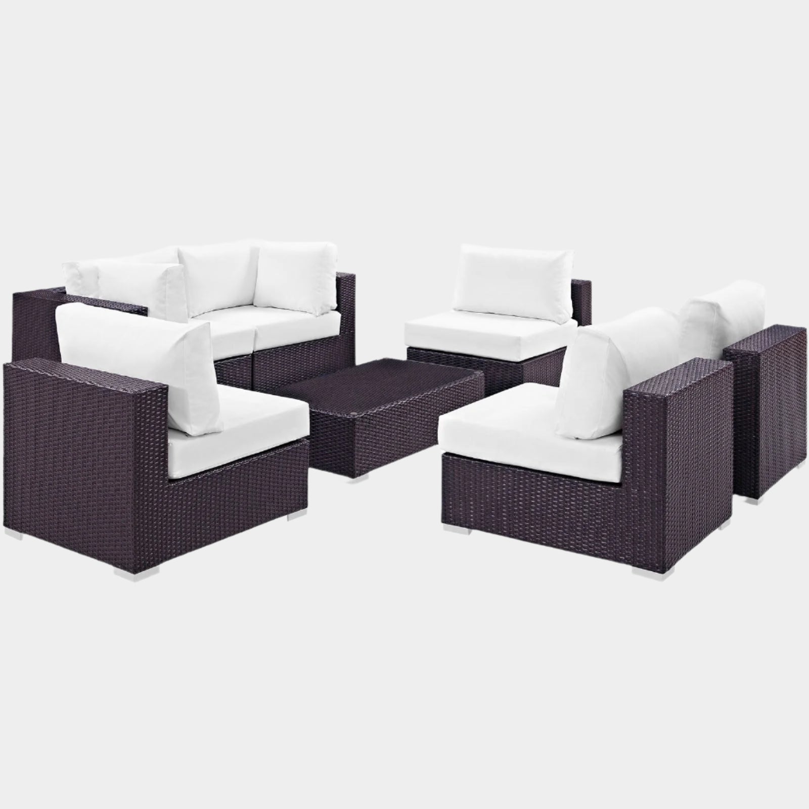 Convene 7 Piece Outdoor Patio Sectional Set