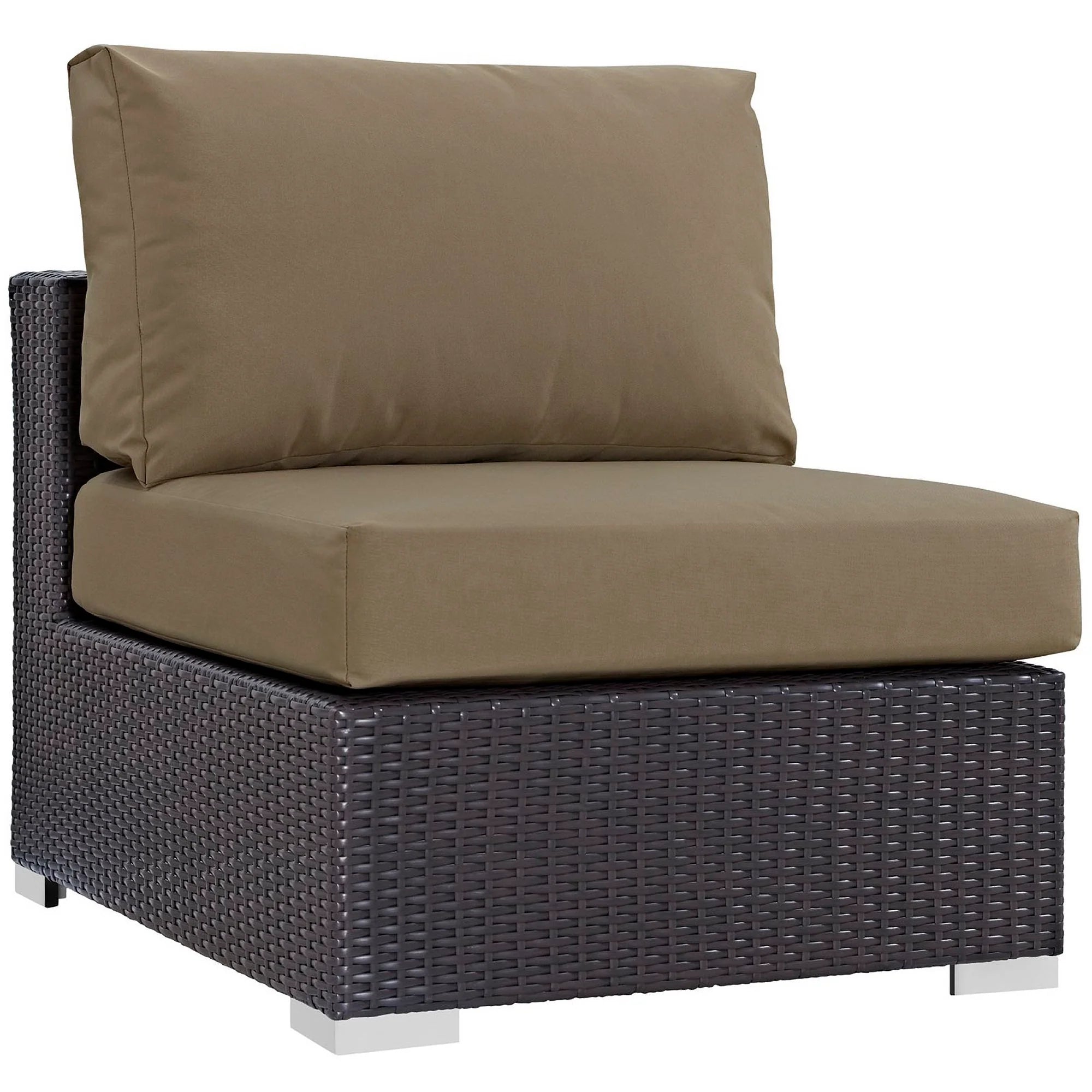 Convene 7 Piece Outdoor Sectional Set in Espresso Mocha