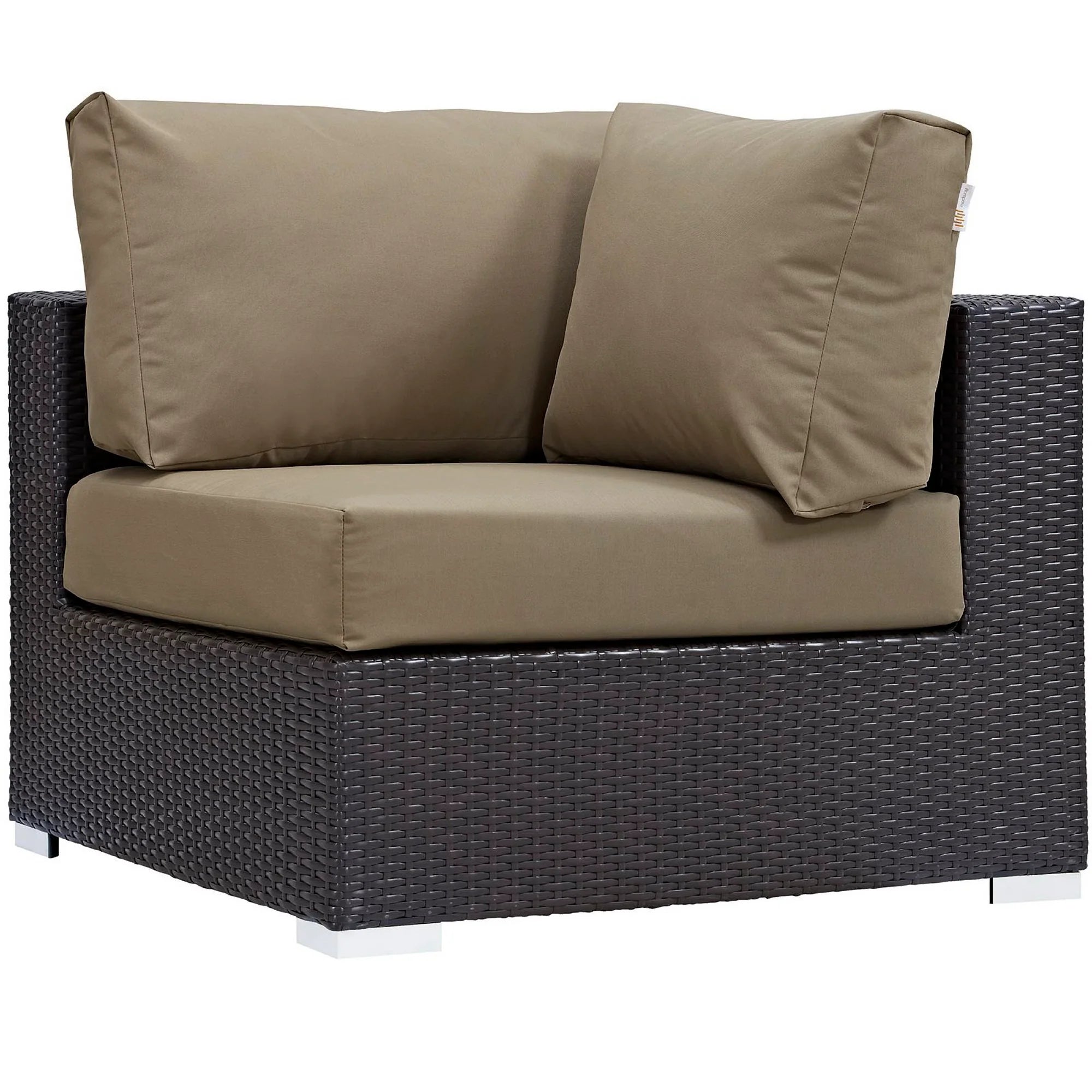 Convene 7 Piece Outdoor Sectional Set in Espresso Mocha