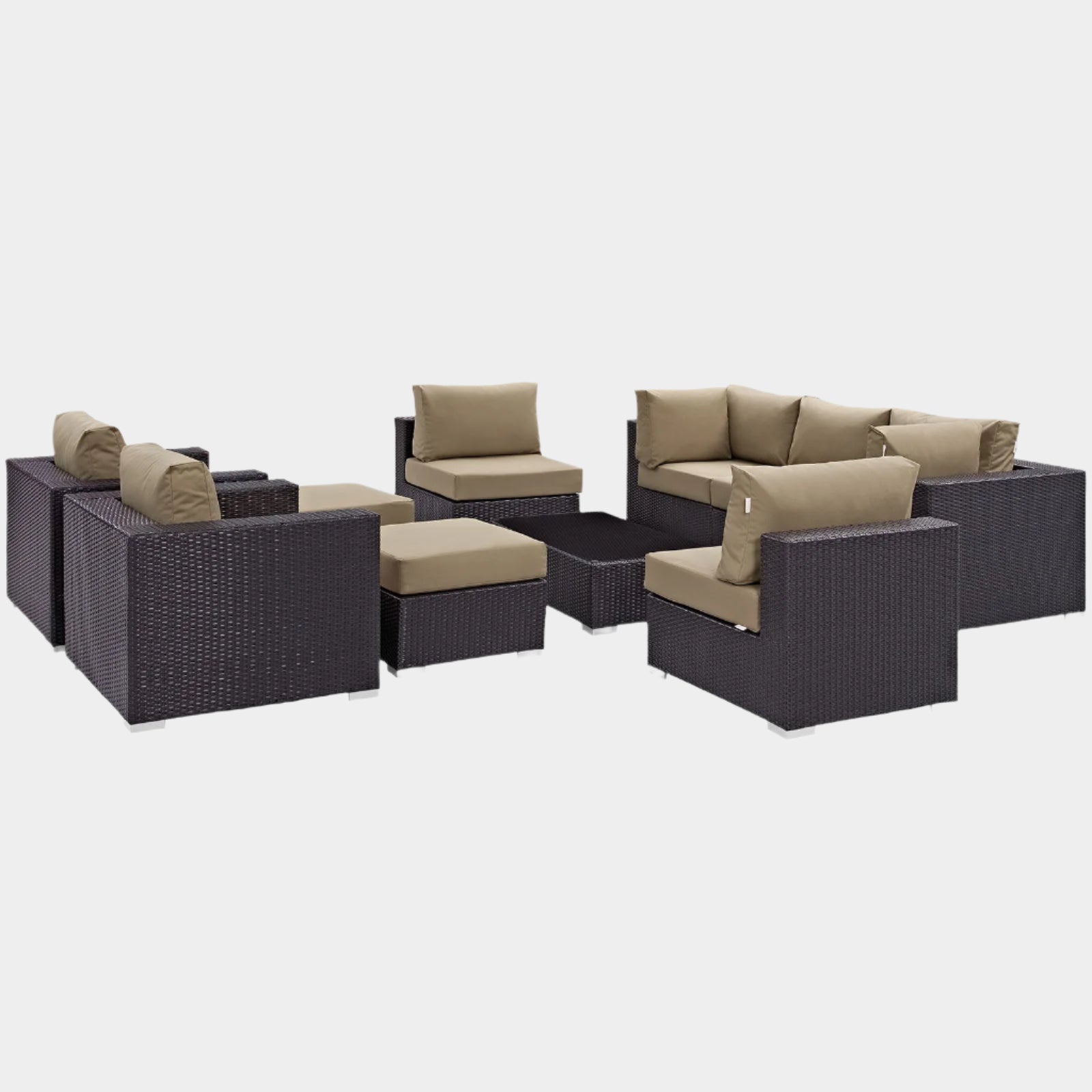 Convene 5 Piece Outdoor Patio Sectional Set