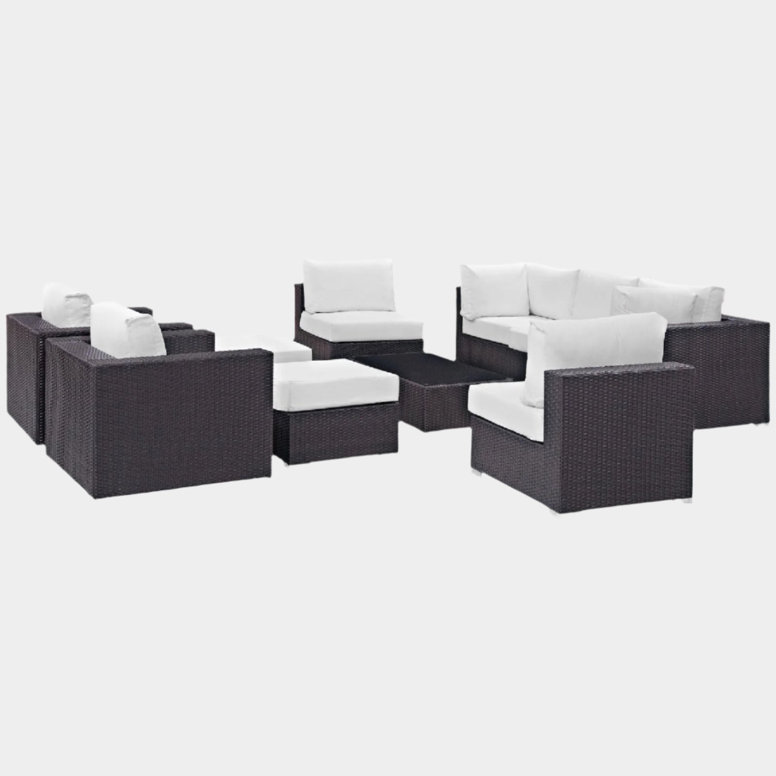 Convene 5 Piece Outdoor Patio Sectional Set