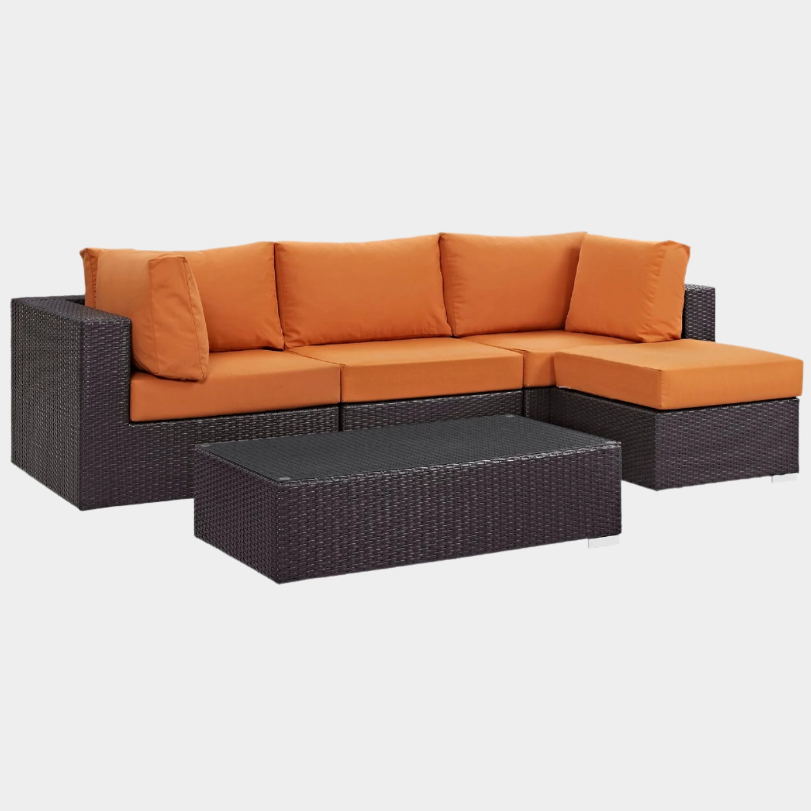 Convene 5 Piece Outdoor Patio Sectional Set